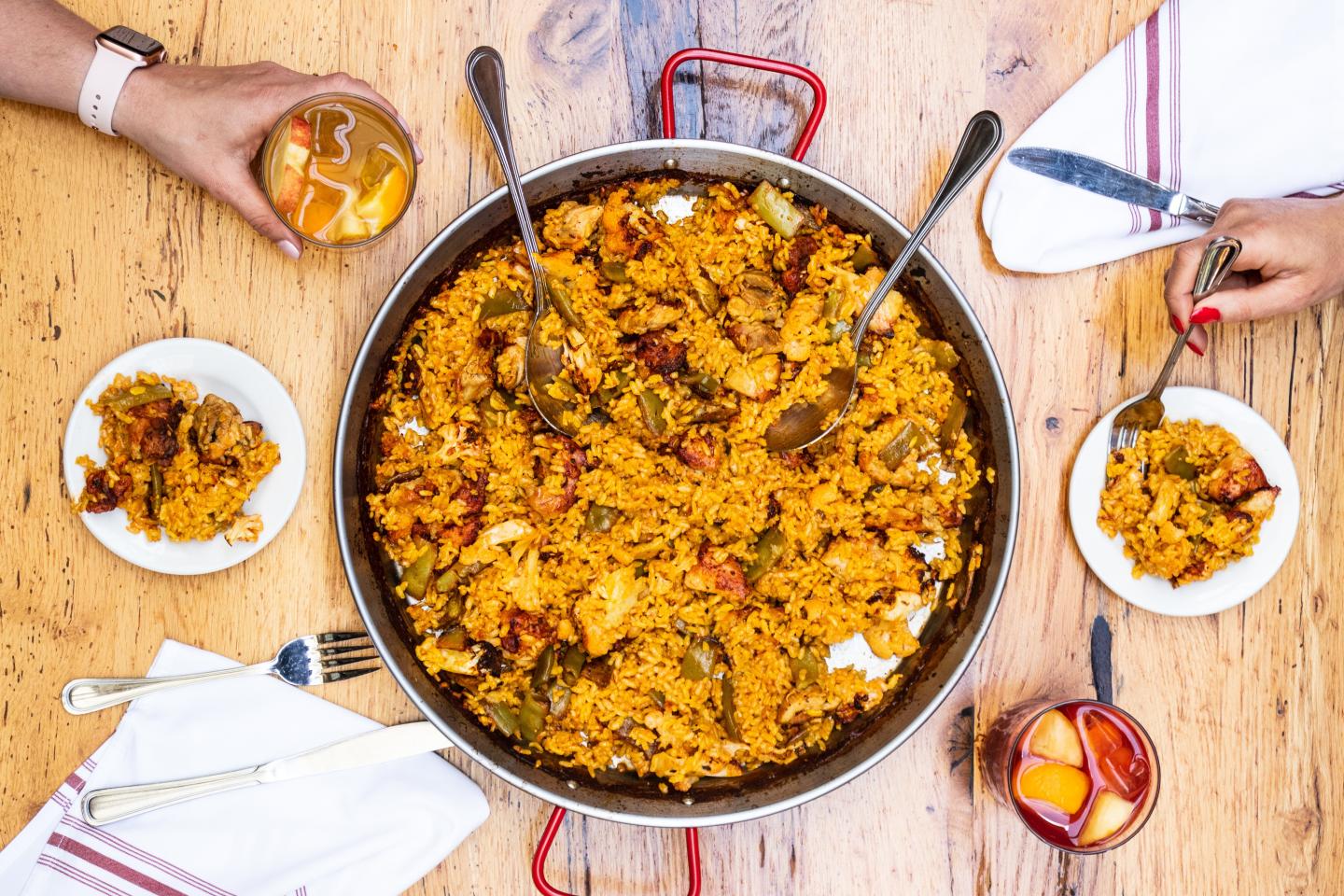 Recipe Cafe BaBaReeba's Paella Mixta Lettuce Entertain You