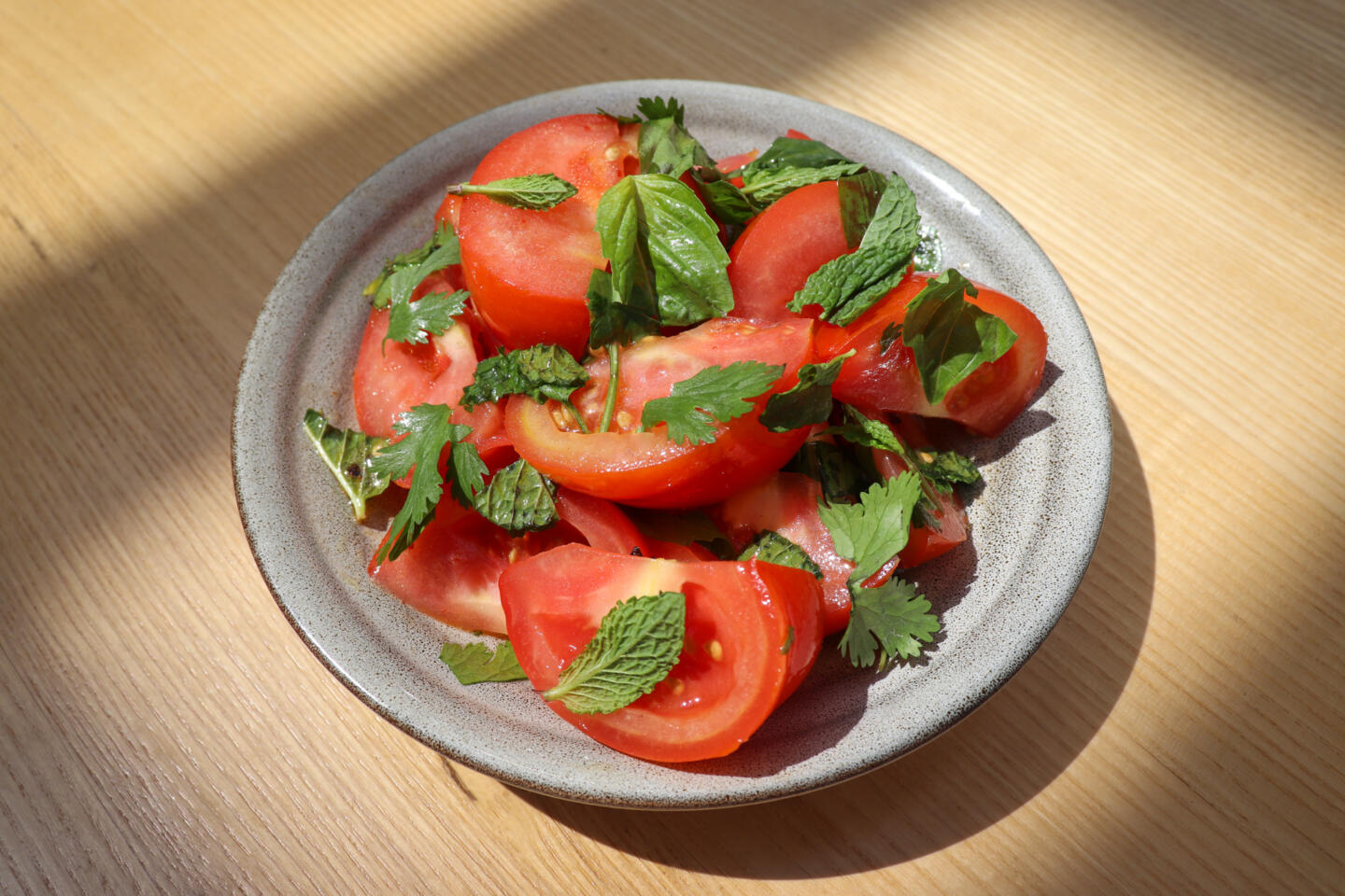 Marinated heirloom tomatoes
