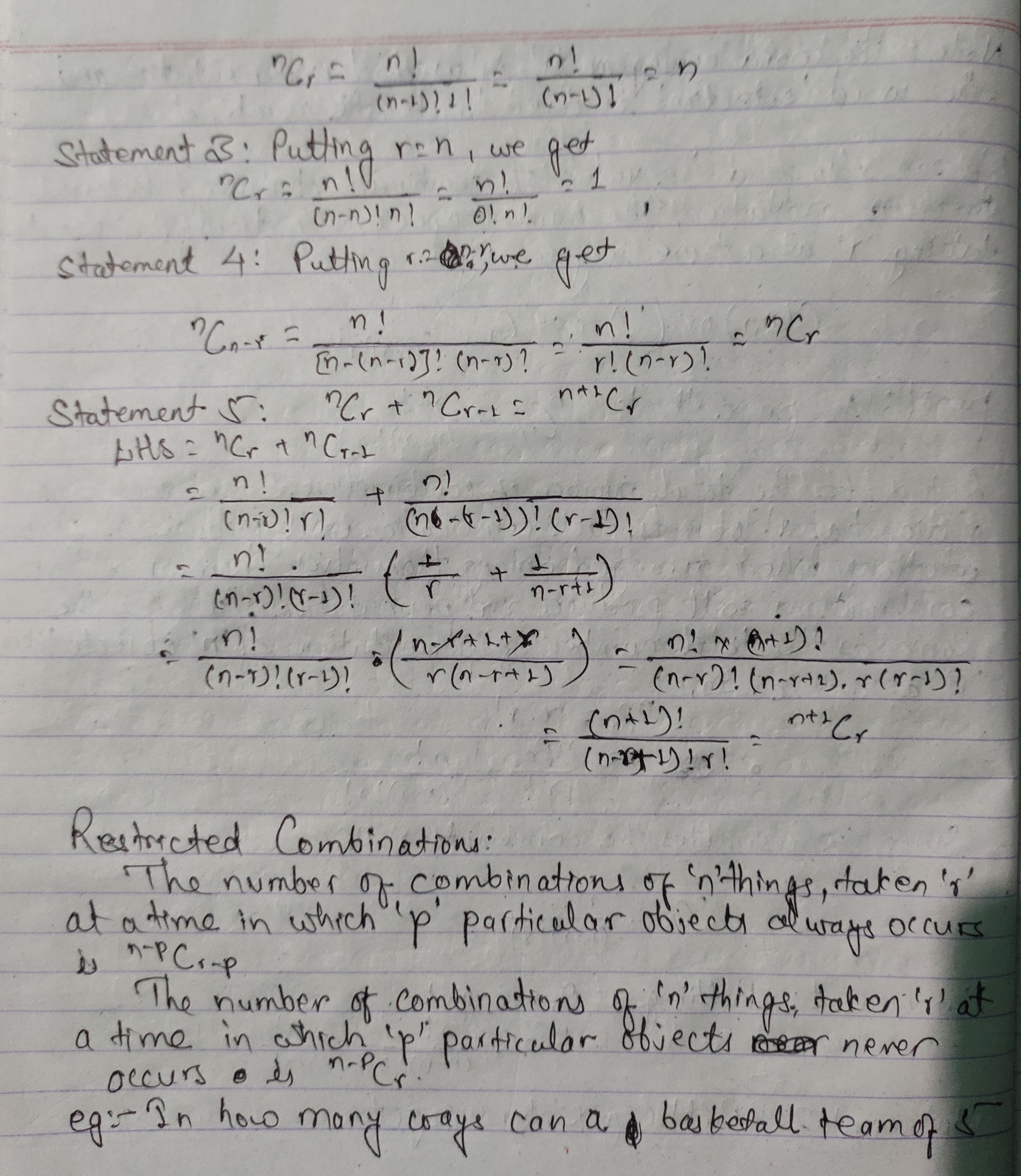 Permutation and Combination Class Twelve Maths