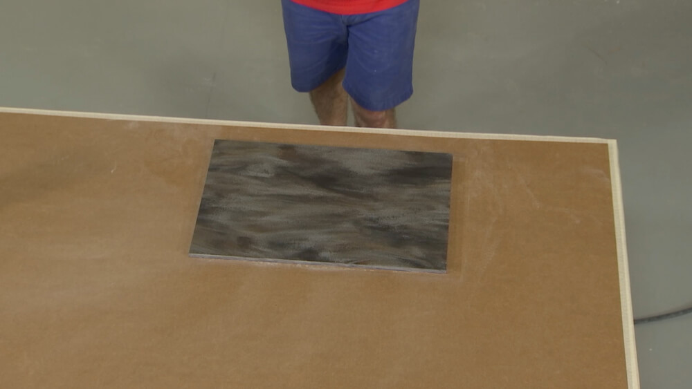 Solid Surface after Buffing with Maroon Scotch Brite Pad