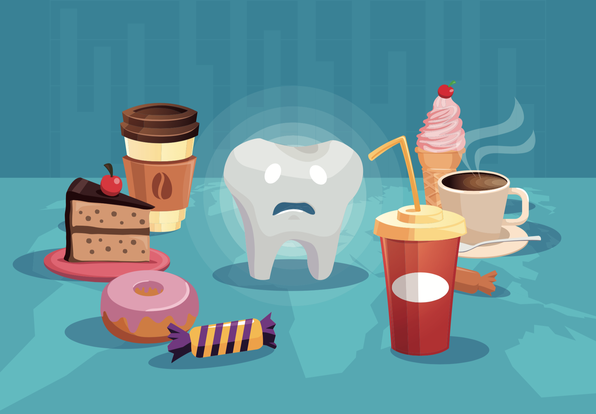 Foods that ruin your tooth enamel.