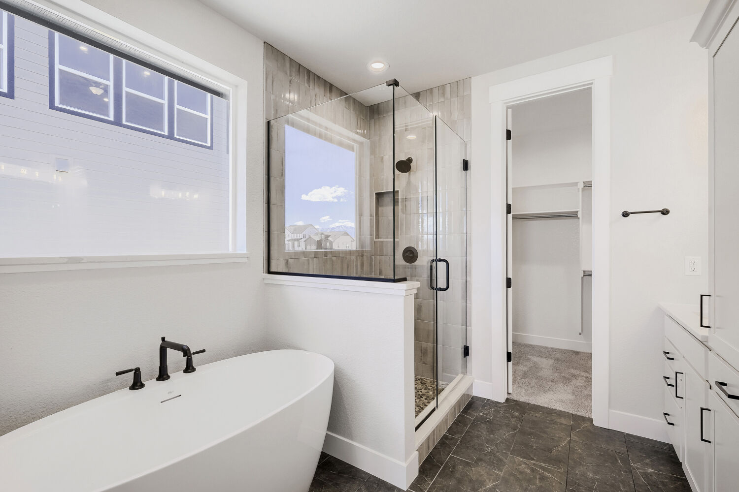8688 Long Beach - Primary Bathroom. Colorado Springs, CO New Home