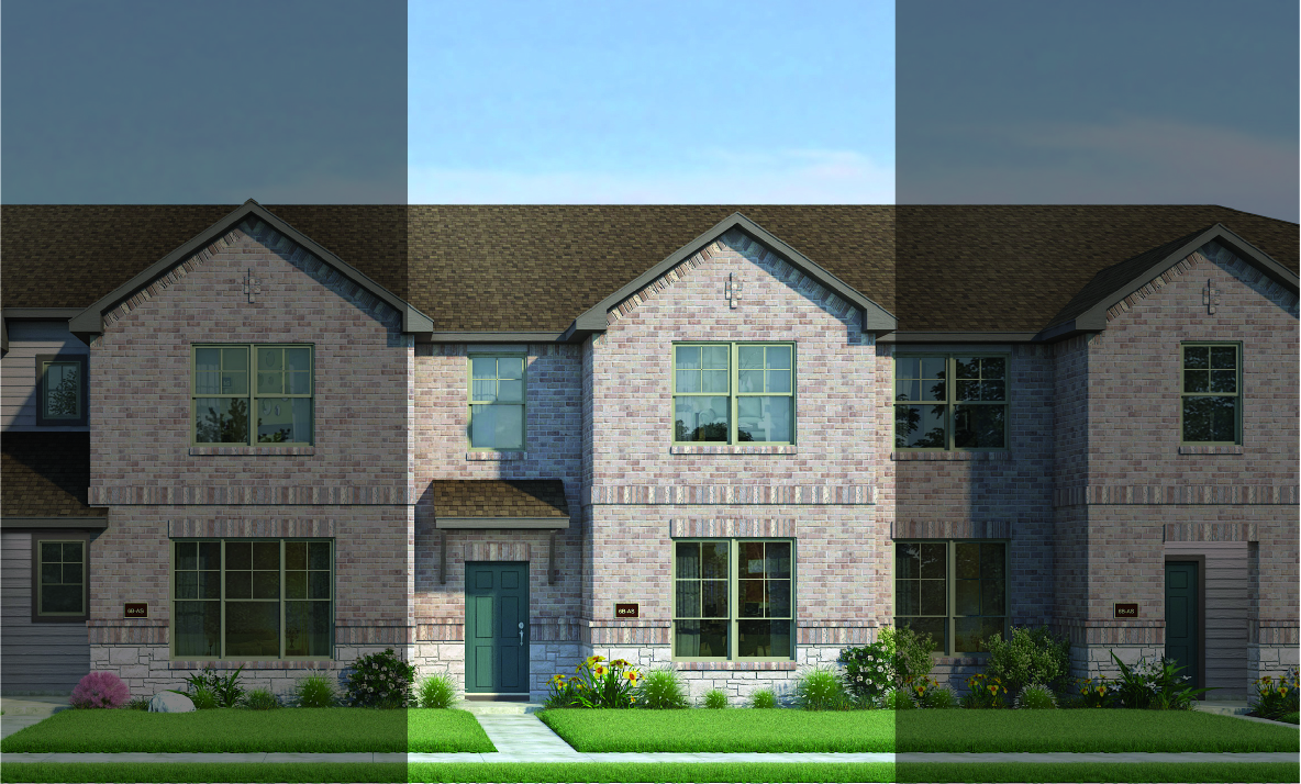 Travis with Elevation 6B Stone Exterior 2023 Townhomes