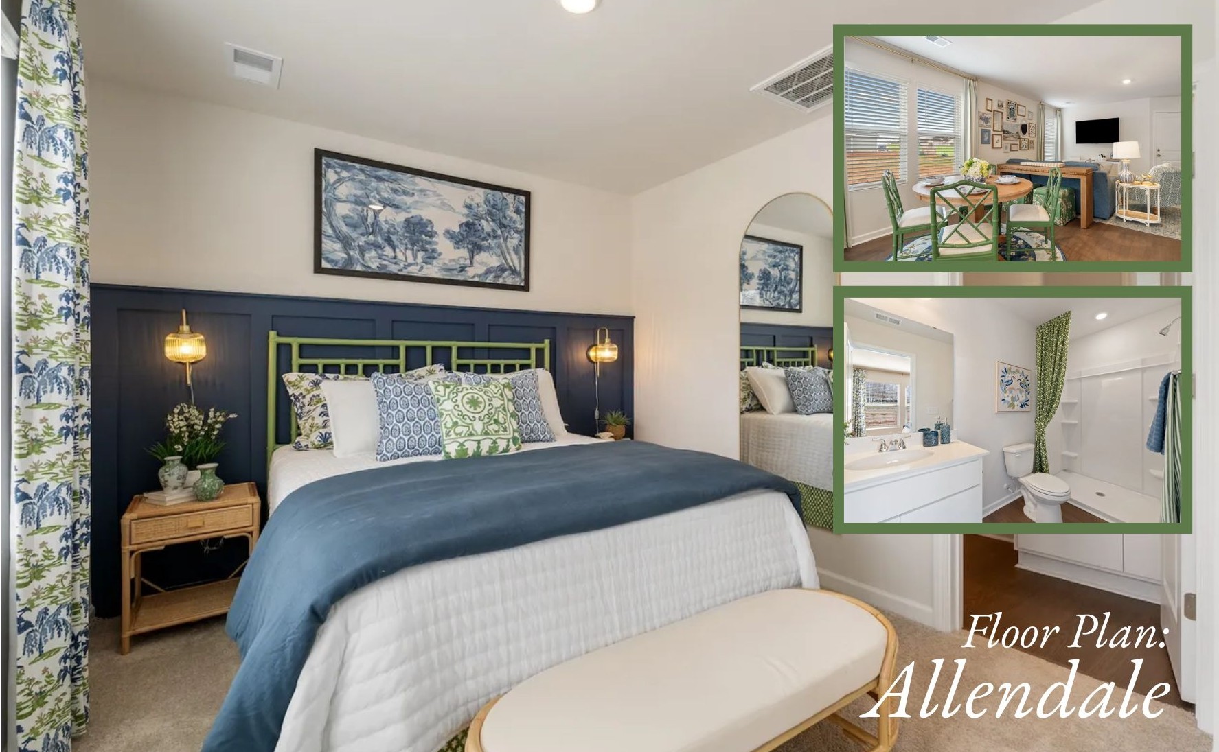 Decorated bedroom in an Allendale home.