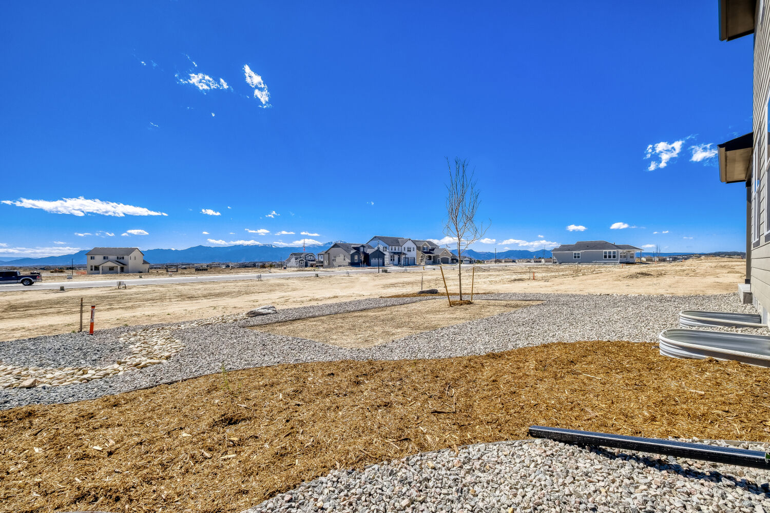 8702 Long Beach - Backyard. Colorado Springs, CO New Home