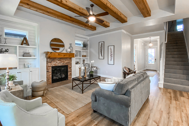 We love a dramatic ceiling. Ask about our options to customize yours.