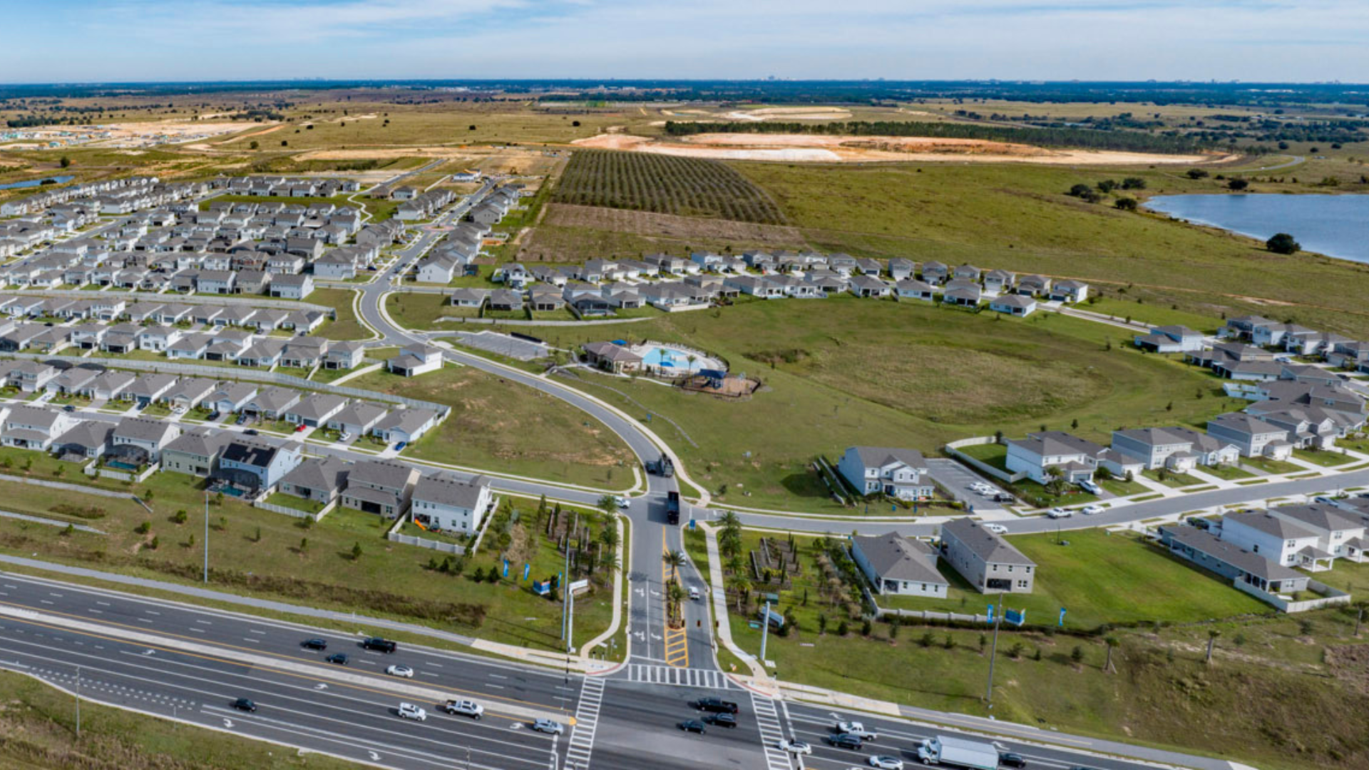 New construction homes at Ridgeview in Clermont, Florida, a community by Trinity Family Builders near Lake Louisa State Park with resort-style amenities