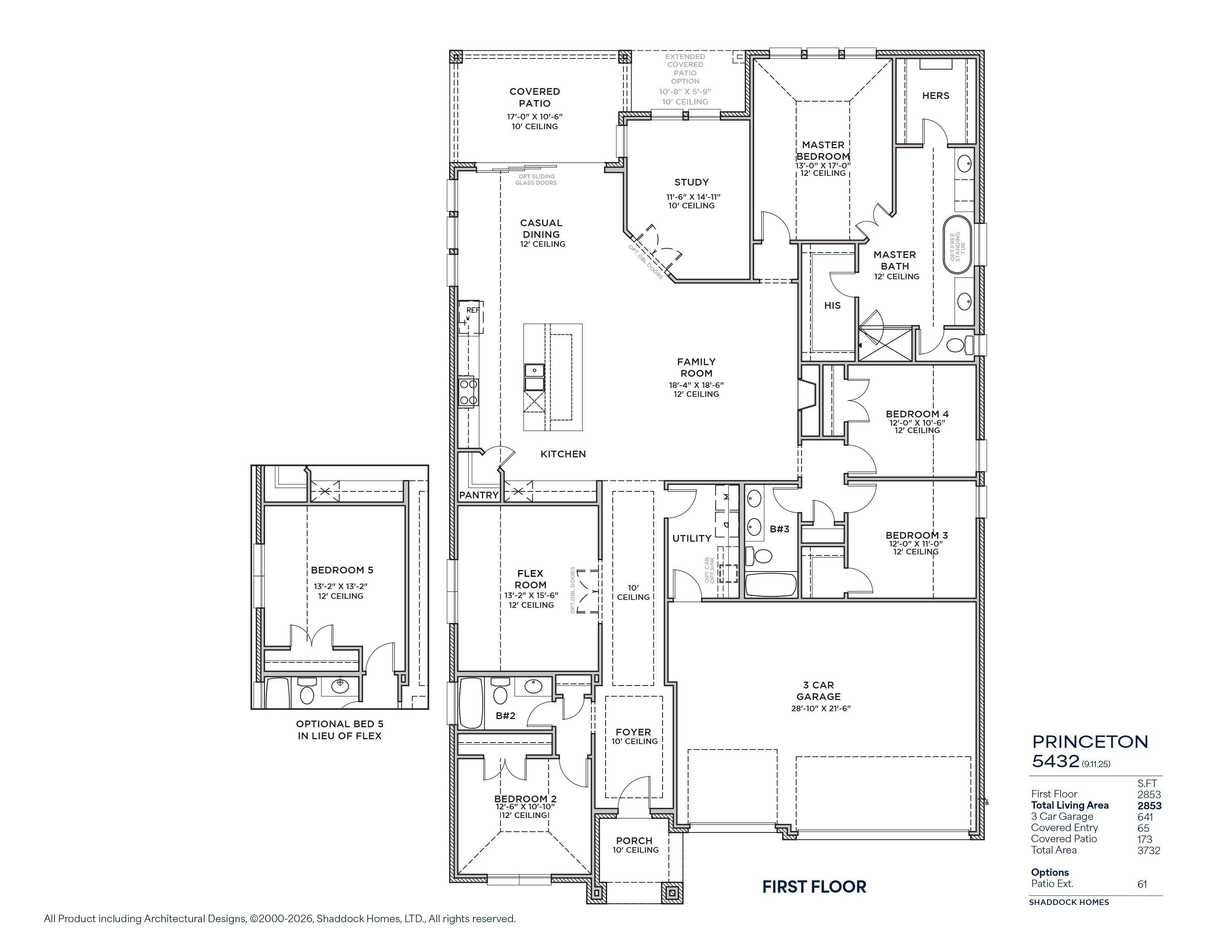 Princeton floor plan drawing