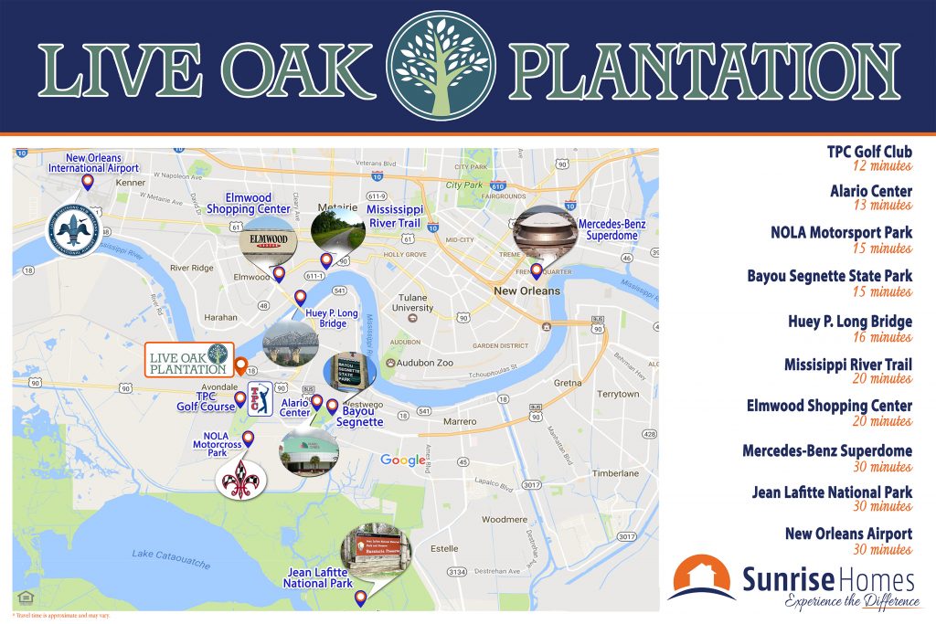 Live Oak Nearby Attractions Map