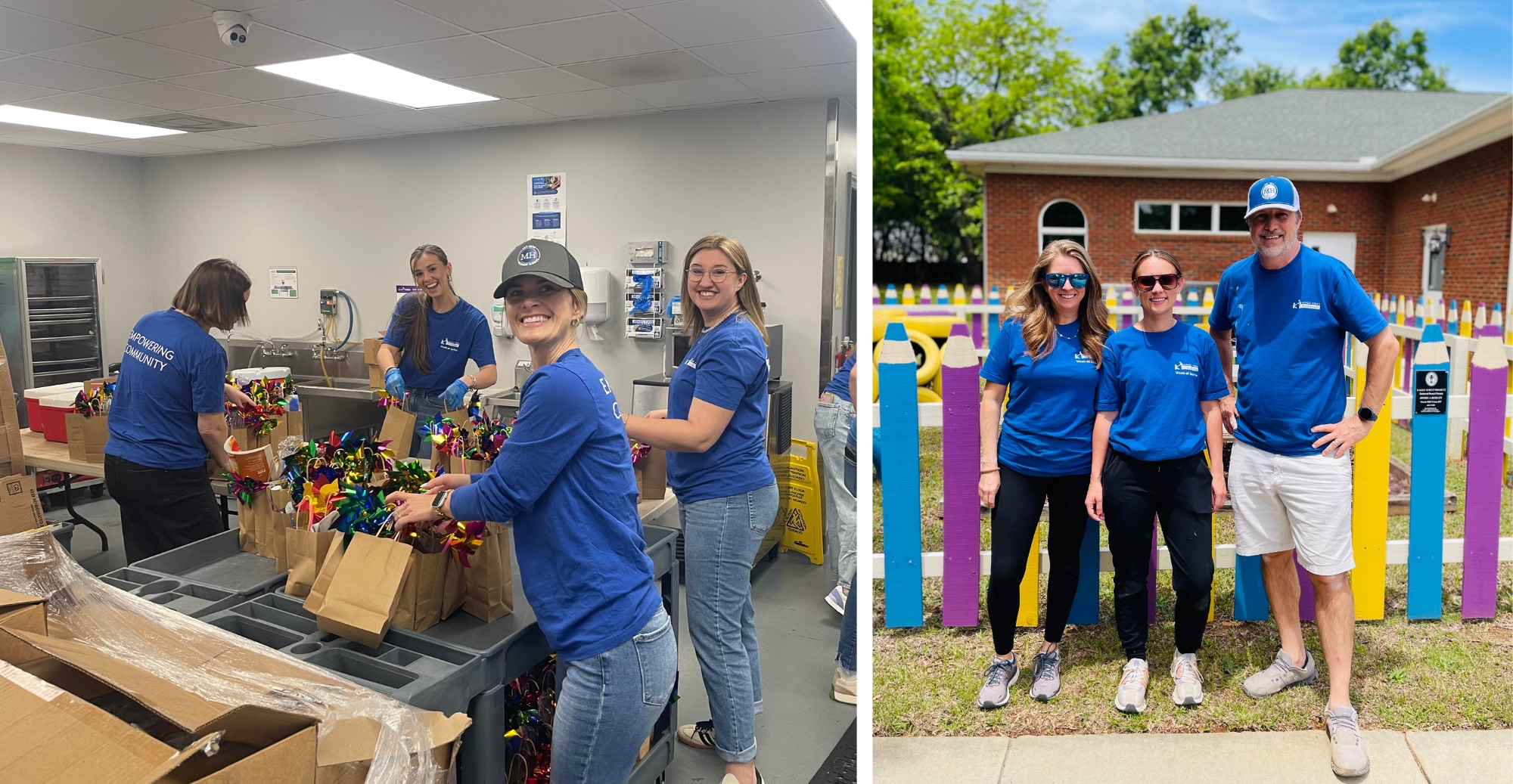 Columbia team members during Week of Service