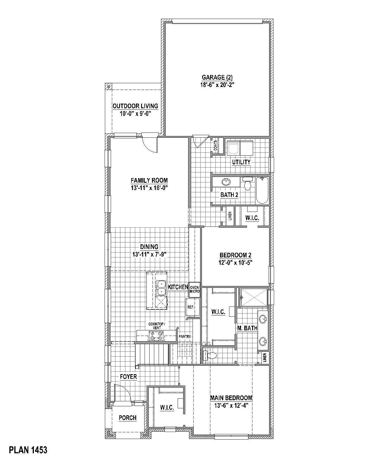 Plan 1453 floor plan drawing