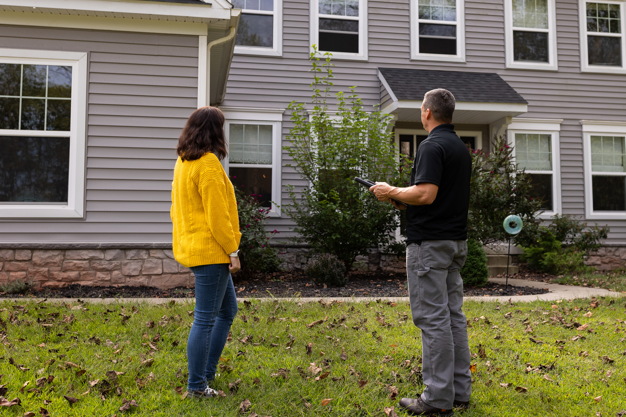 Berks Homes Warranty Team Member with a Homeowner