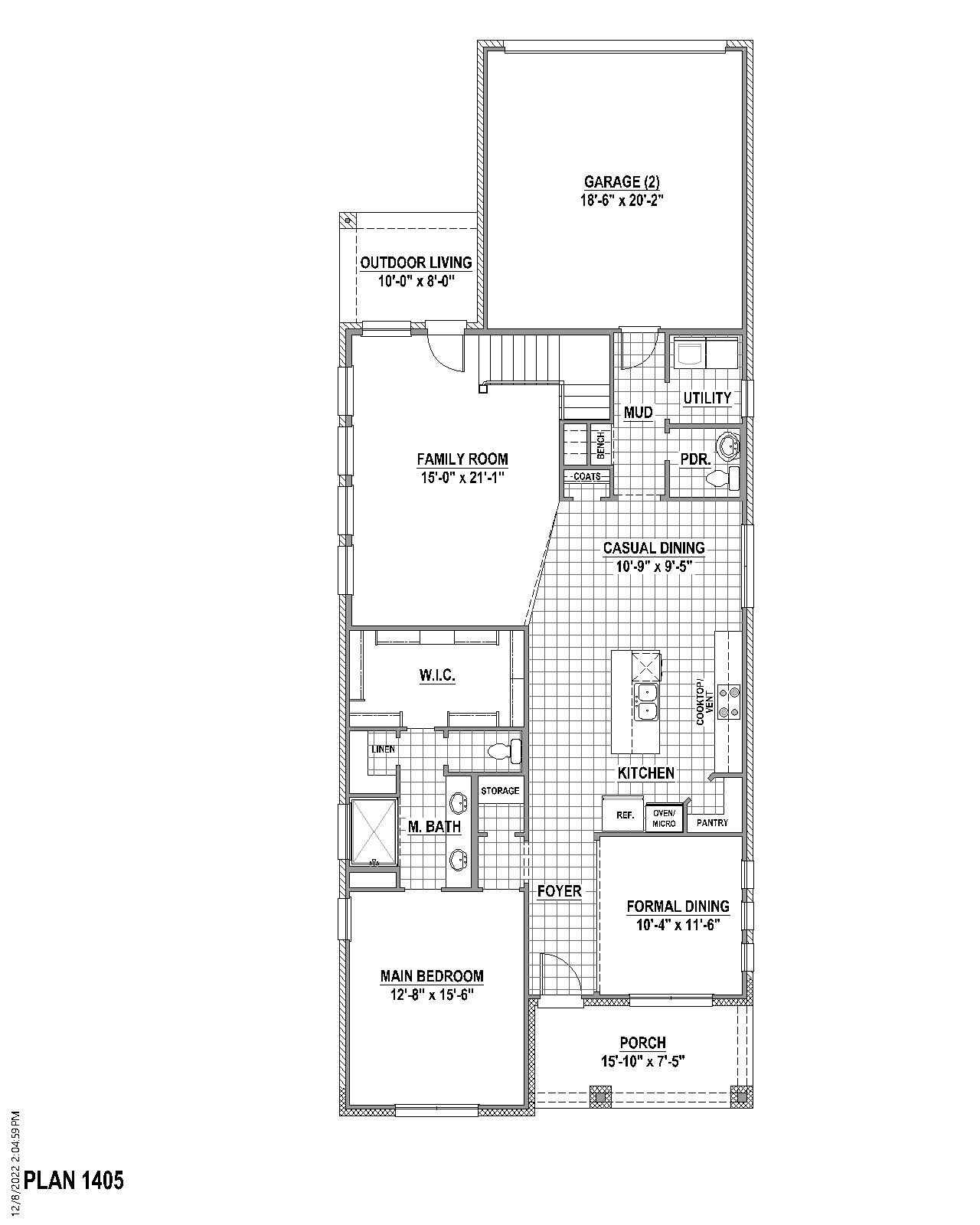 Mosaic 40s floor plan drawing