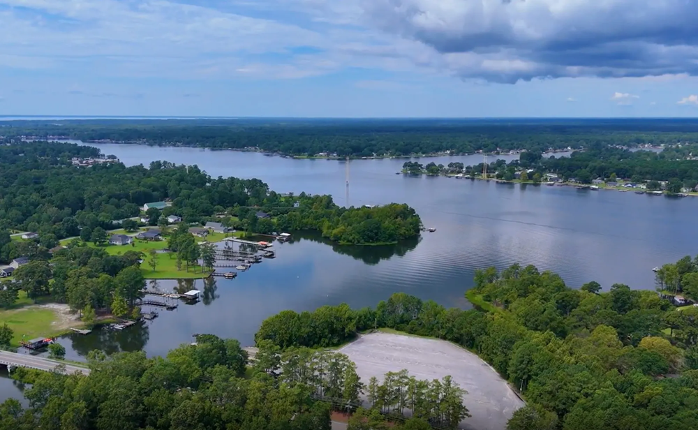 Aerial view of Lake Marion.