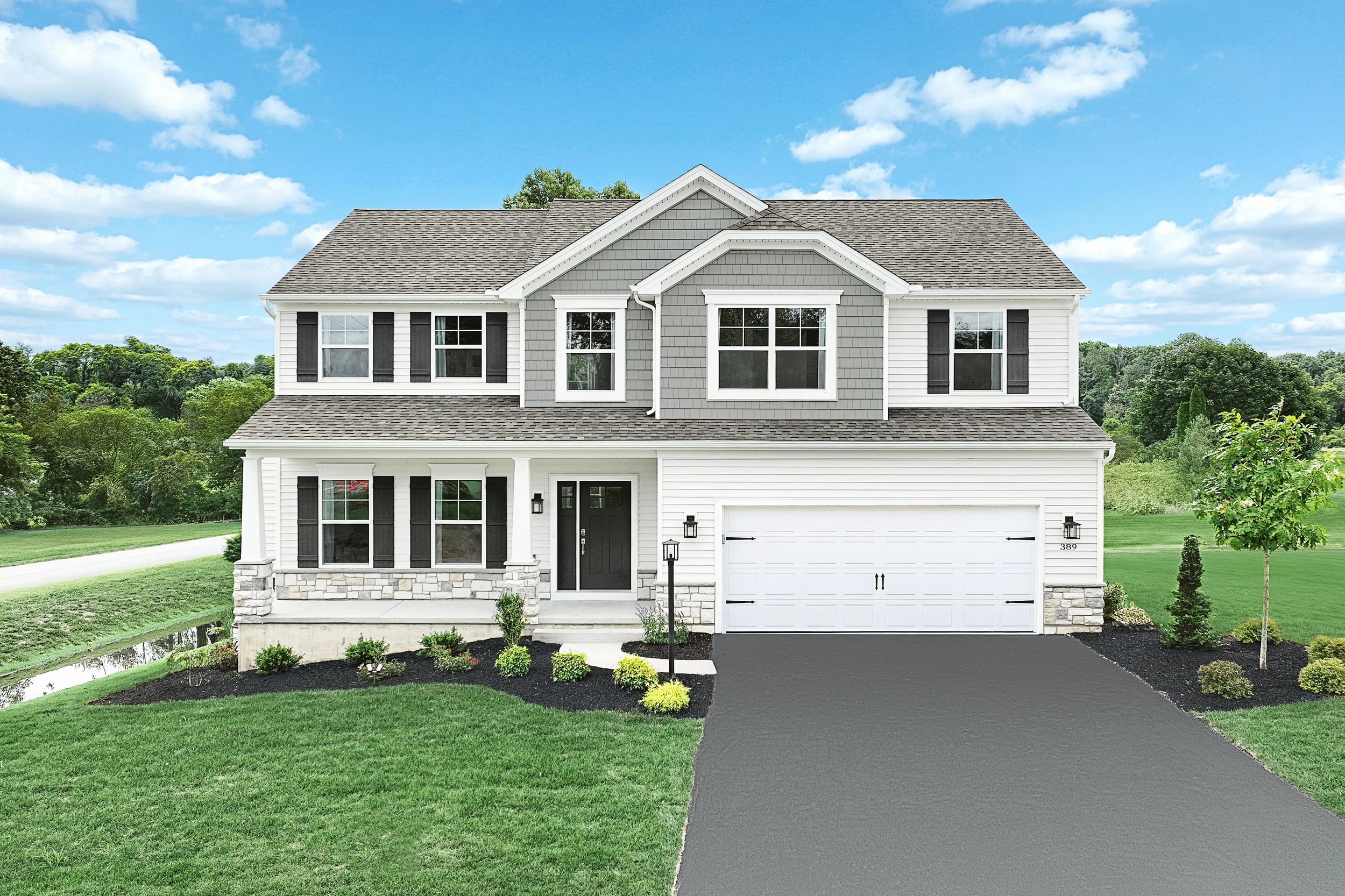 Berks Homes Blue Ridge Floorplan: Two Story Home Exterior