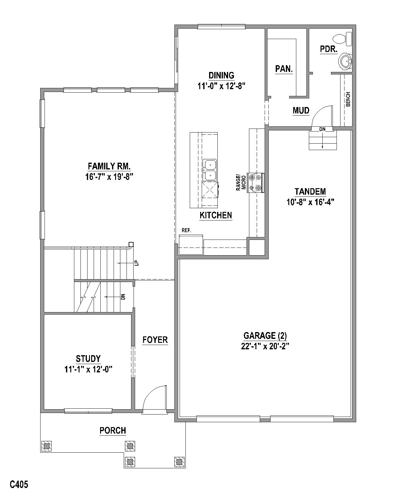 Plan C405 1st Floor. 5br New Home in Colorado Springs, CO