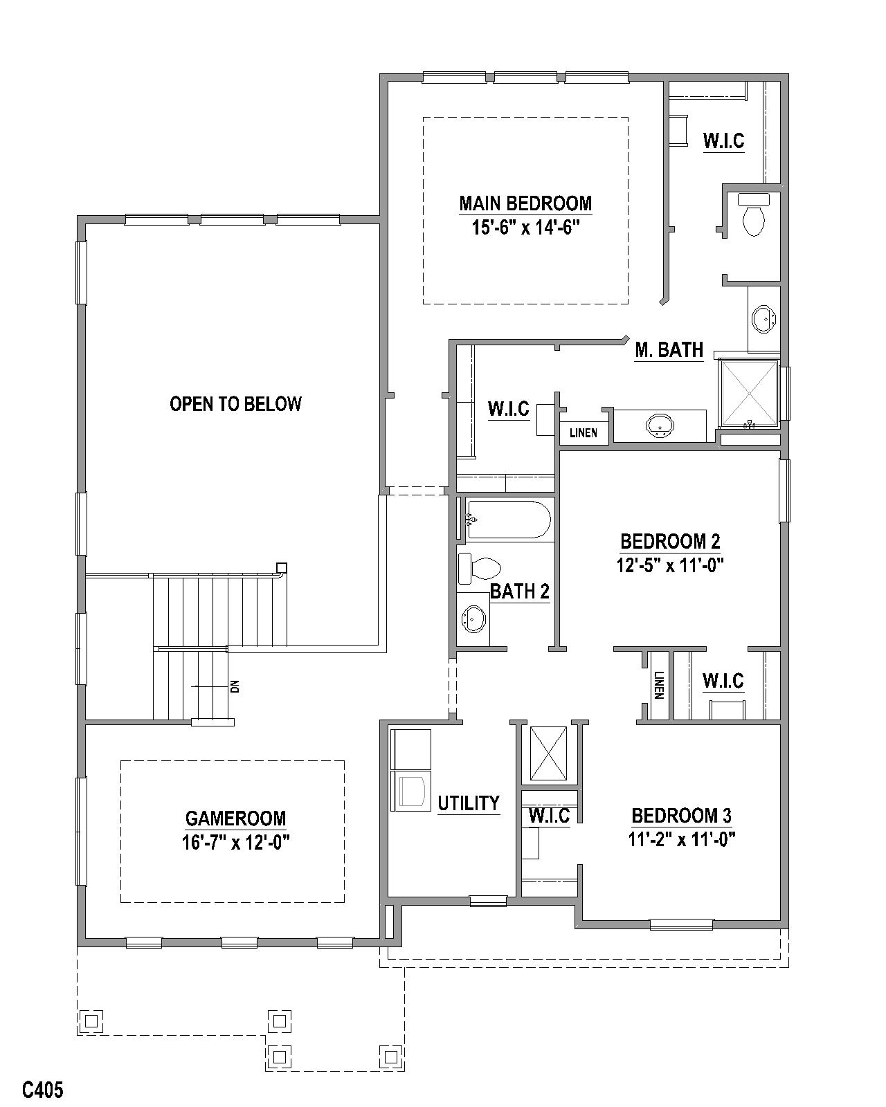 Plan C405 2nd Floor. New Home in Colorado Springs, CO