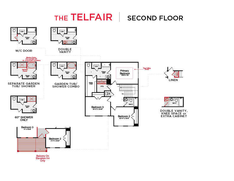 Telfair Floor Plan Second Floor