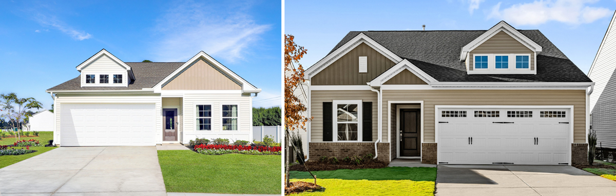 Two ranch-style homes.