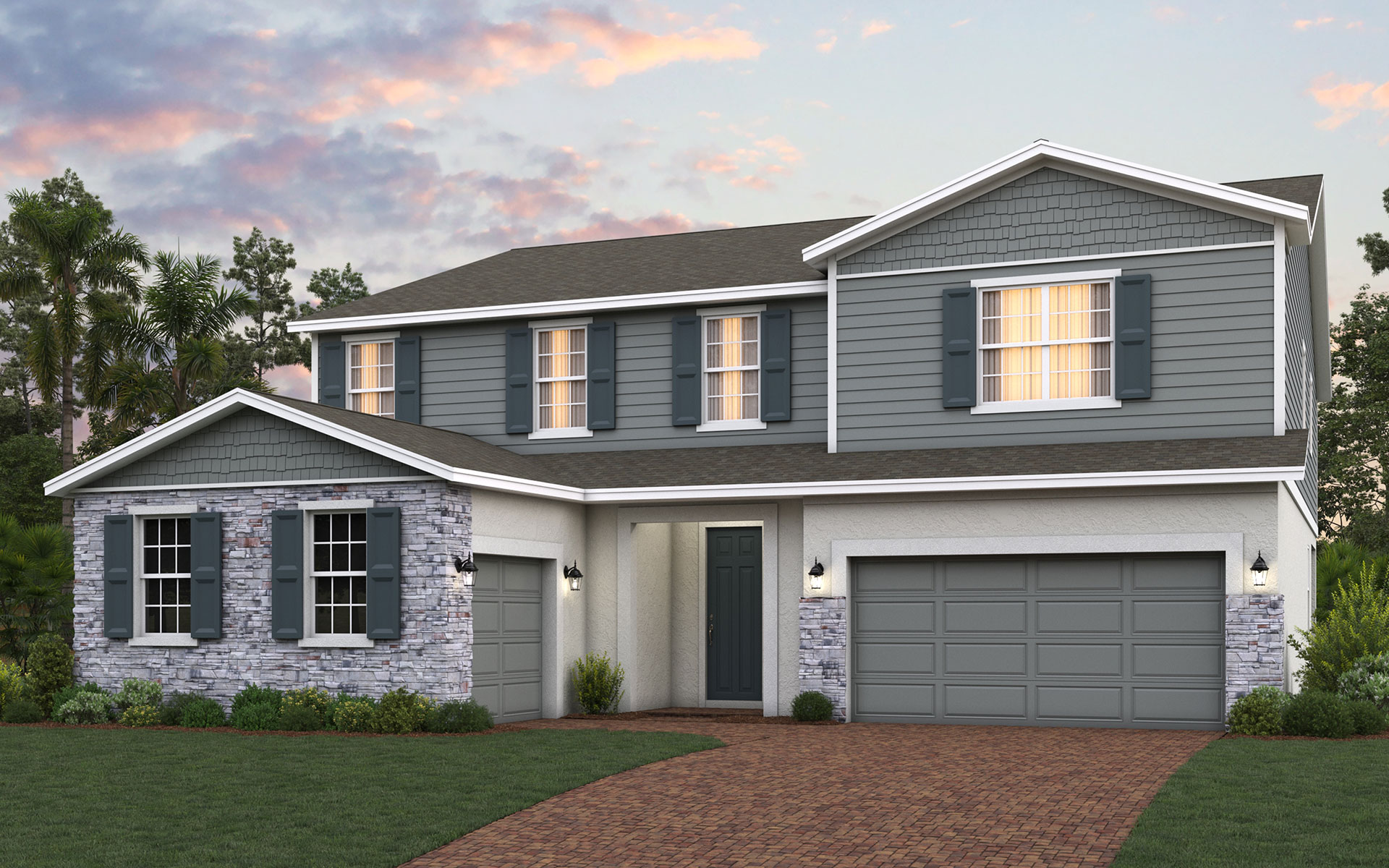 Trinity Gardens new home community in DeLand, Florida by Trinity Family Builders, featuring spacious energy-efficient homes, resort-style pool and cabana, dog park, playground, walking trails, and conservation wetlands. Conveniently located near Downtown DeLand, Orlando, and New Smyrna Beach, Trinity Gardens offers modern floor plans, luxury features, and family-friendly amenities.