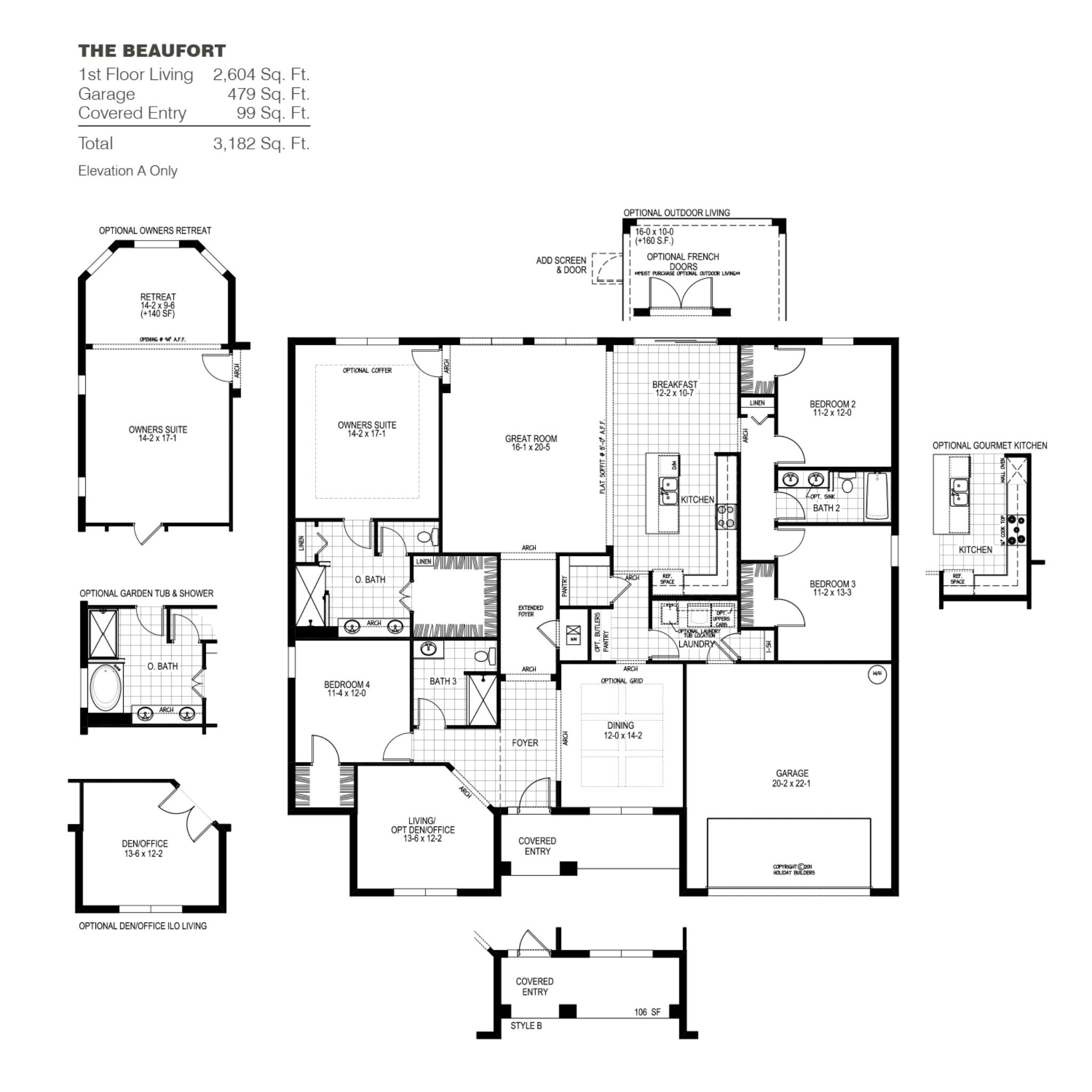 The Beaufort A Floor Plan In Port St Lucie Holiday Builders