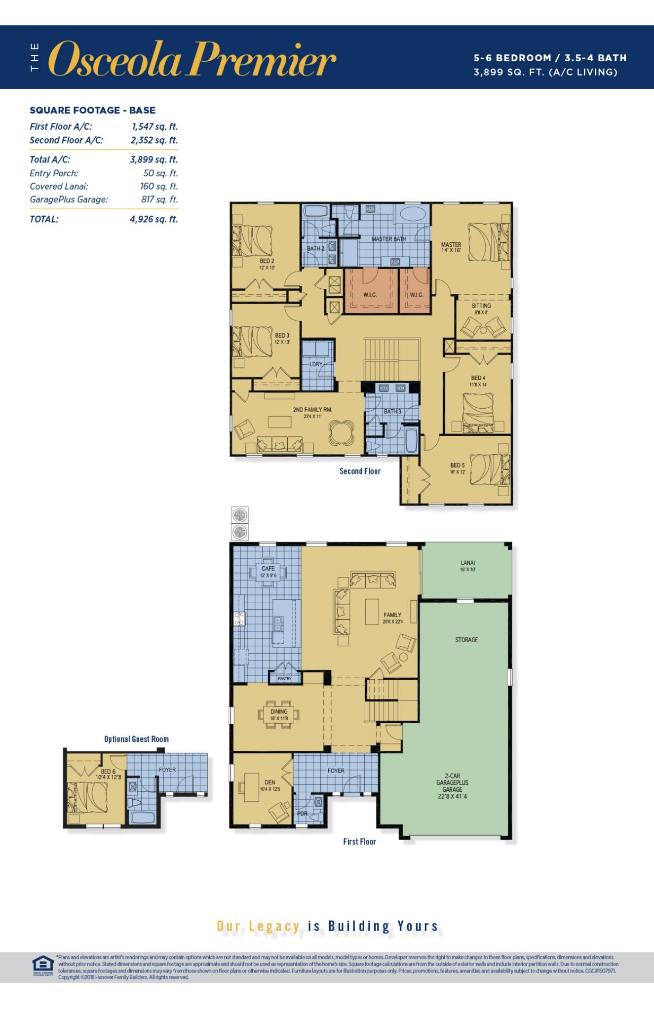 Osceola Premier in Floor Plan Hanover Family Builders