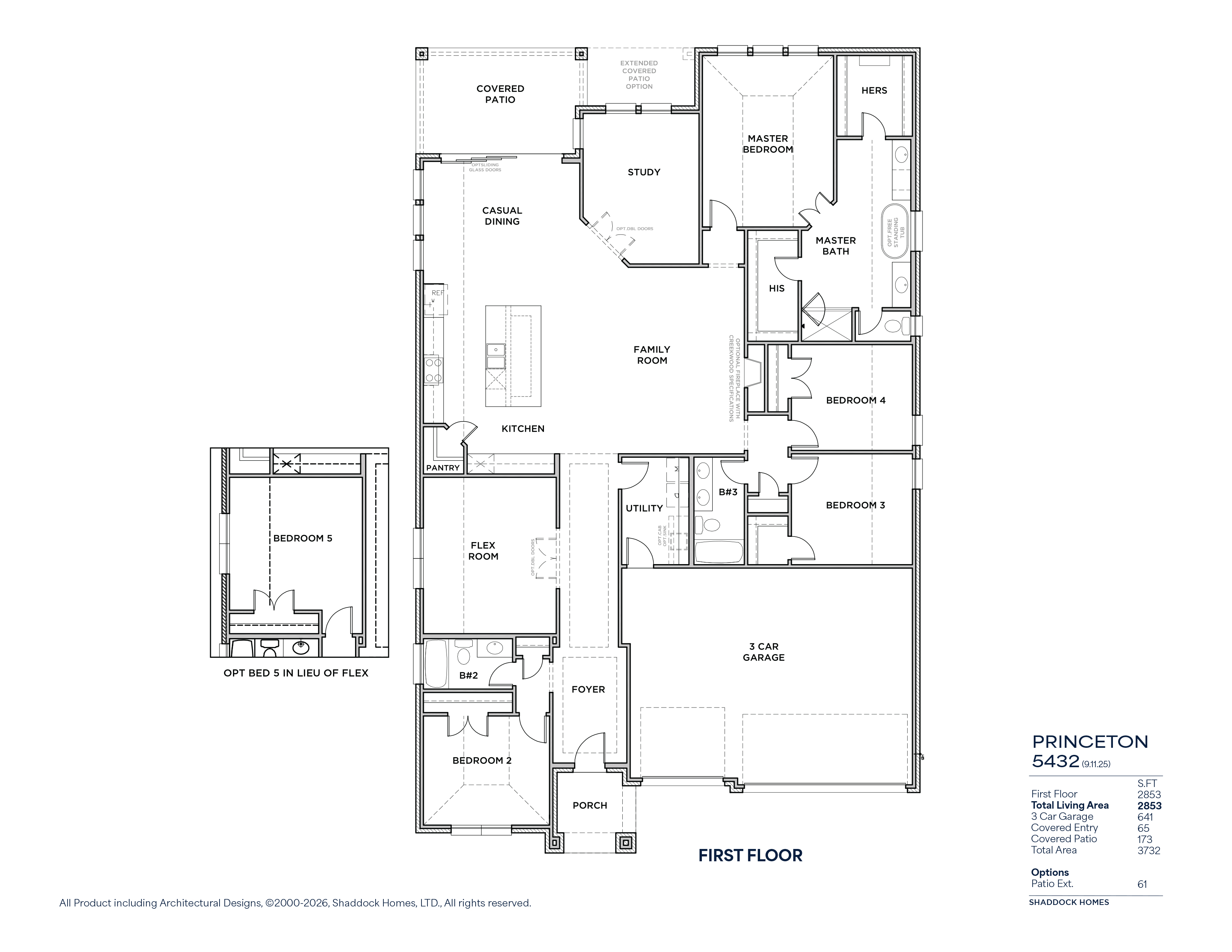 Princeton floor plan drawing