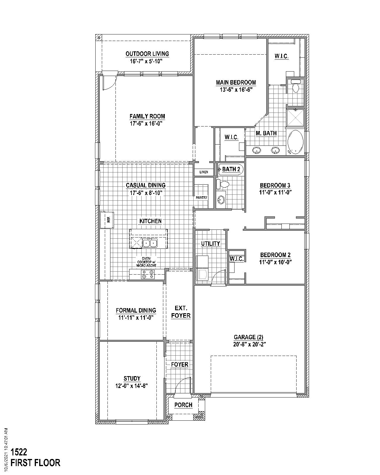 Plan 1522 floor plan drawing