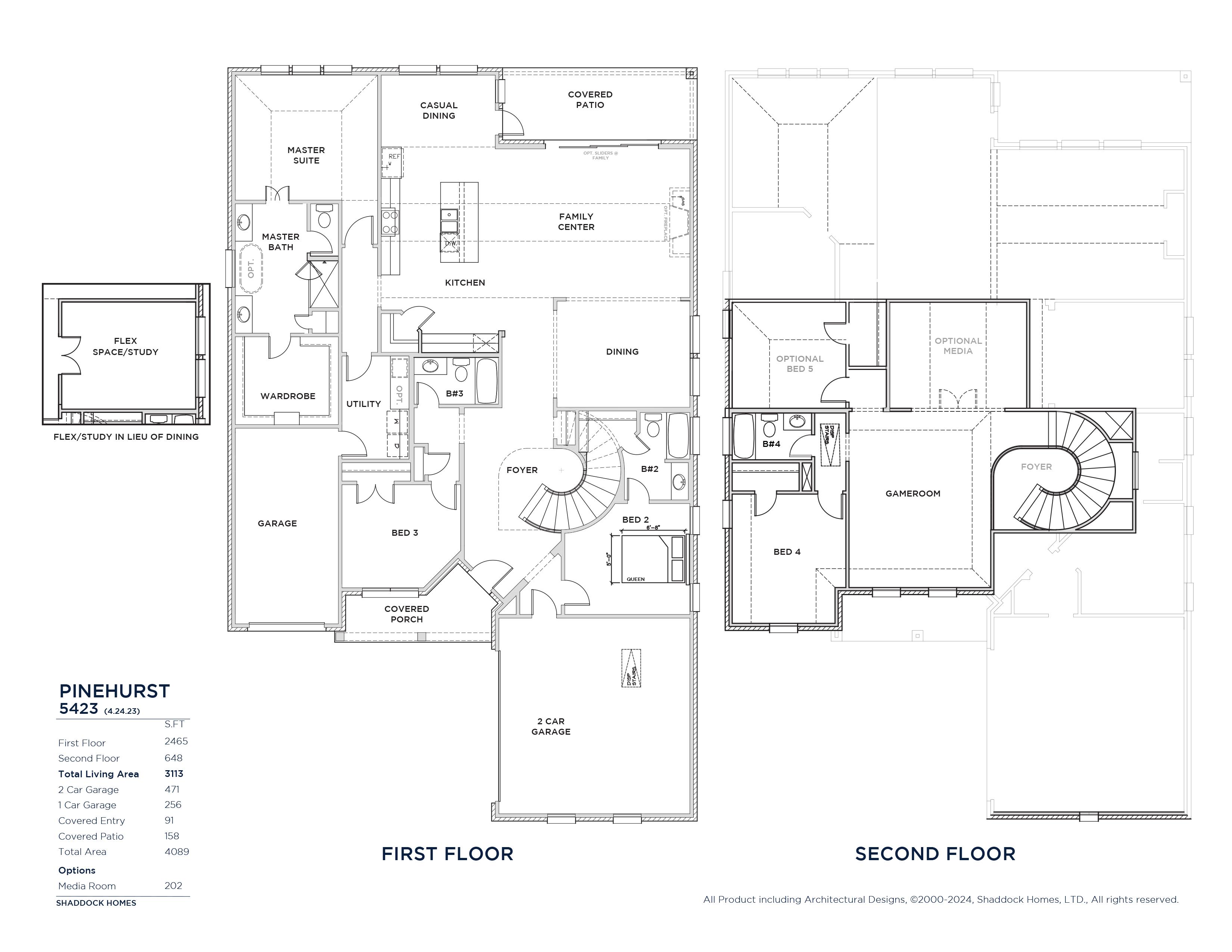 Pinehurst floor plan drawing