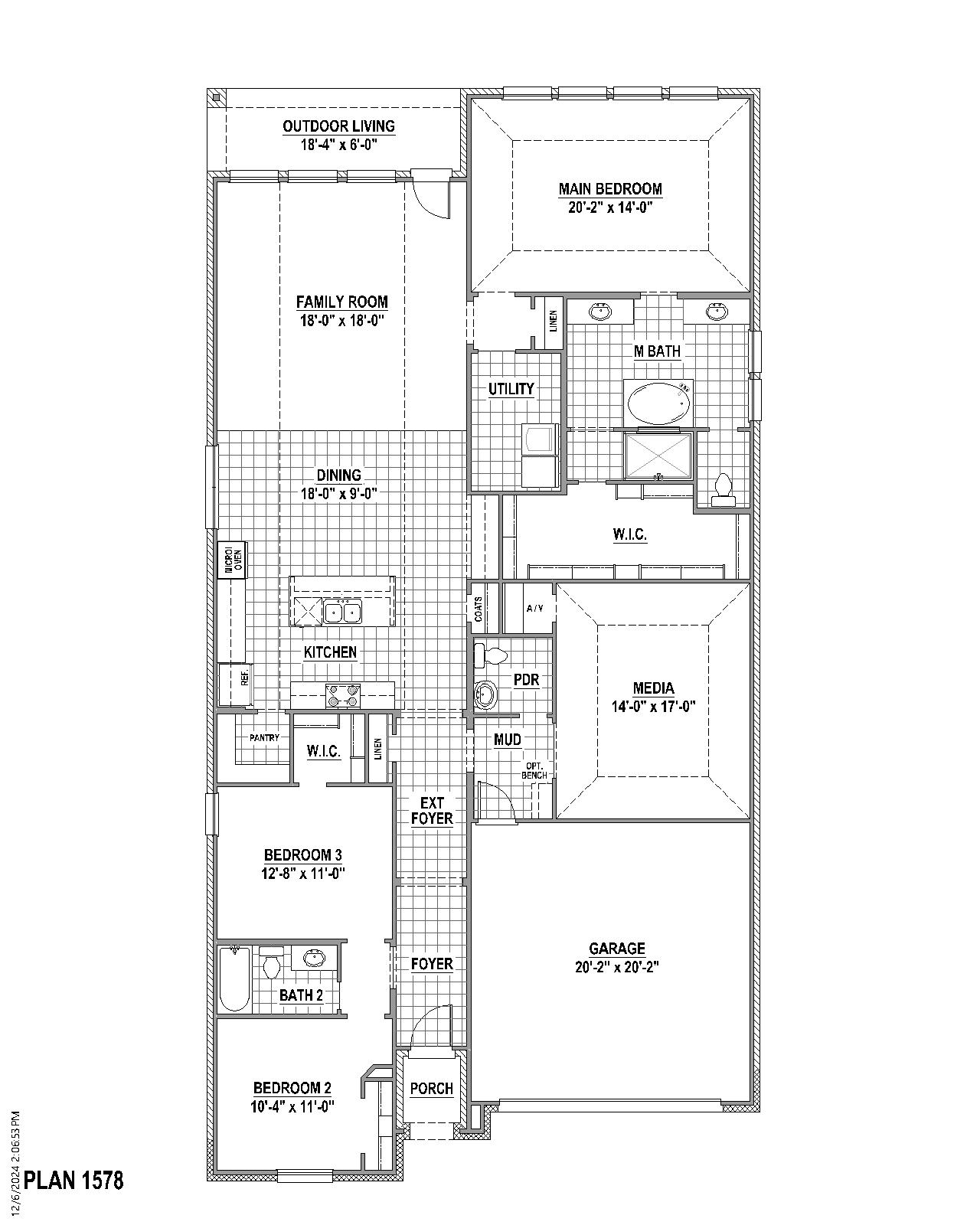 Plan 1578 floor plan drawing