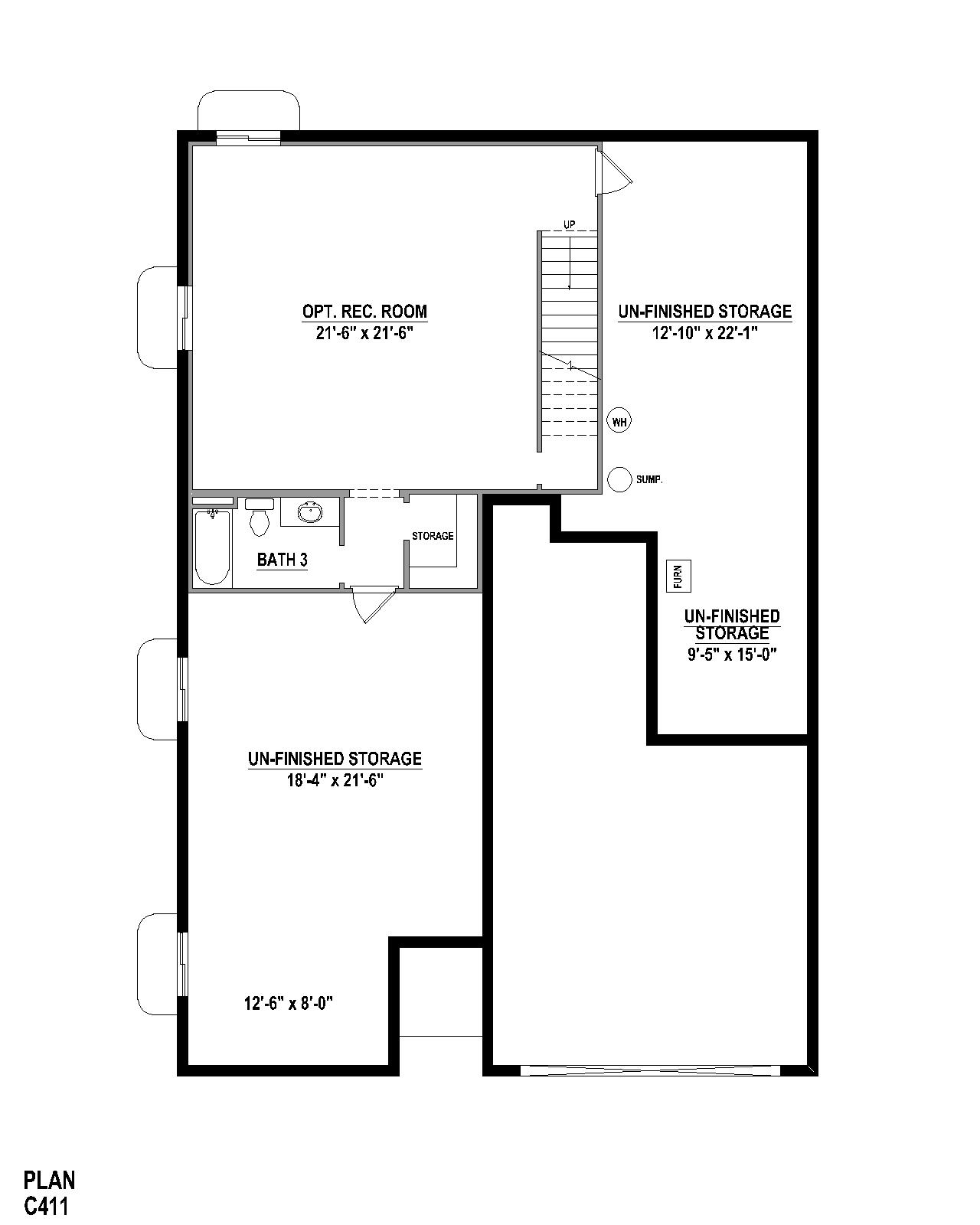 Plan C411 Base Rec. Colorado Springs, CO New Home