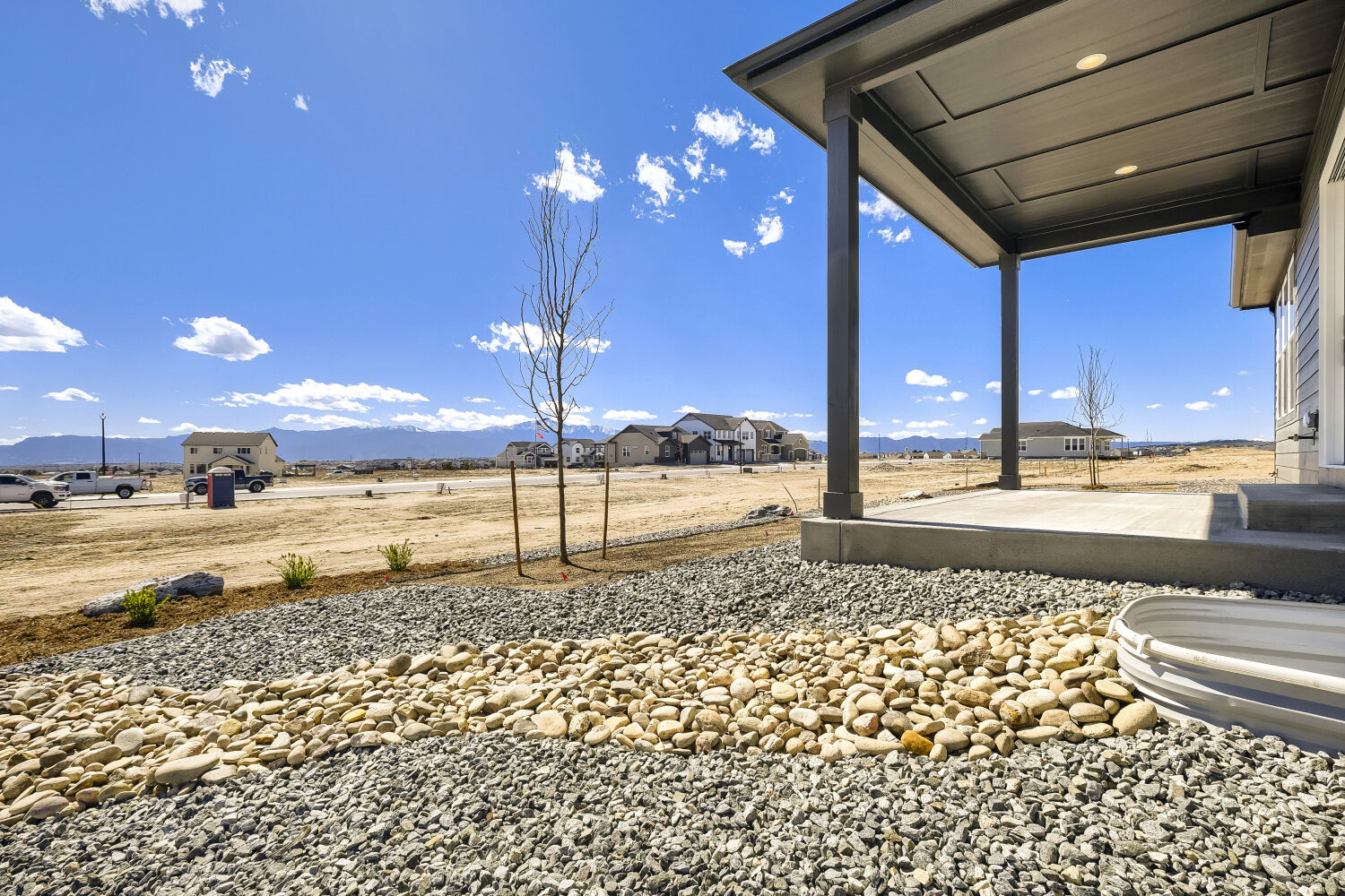 8688 Long Beach - Backyard. Colorado Springs, CO New Home