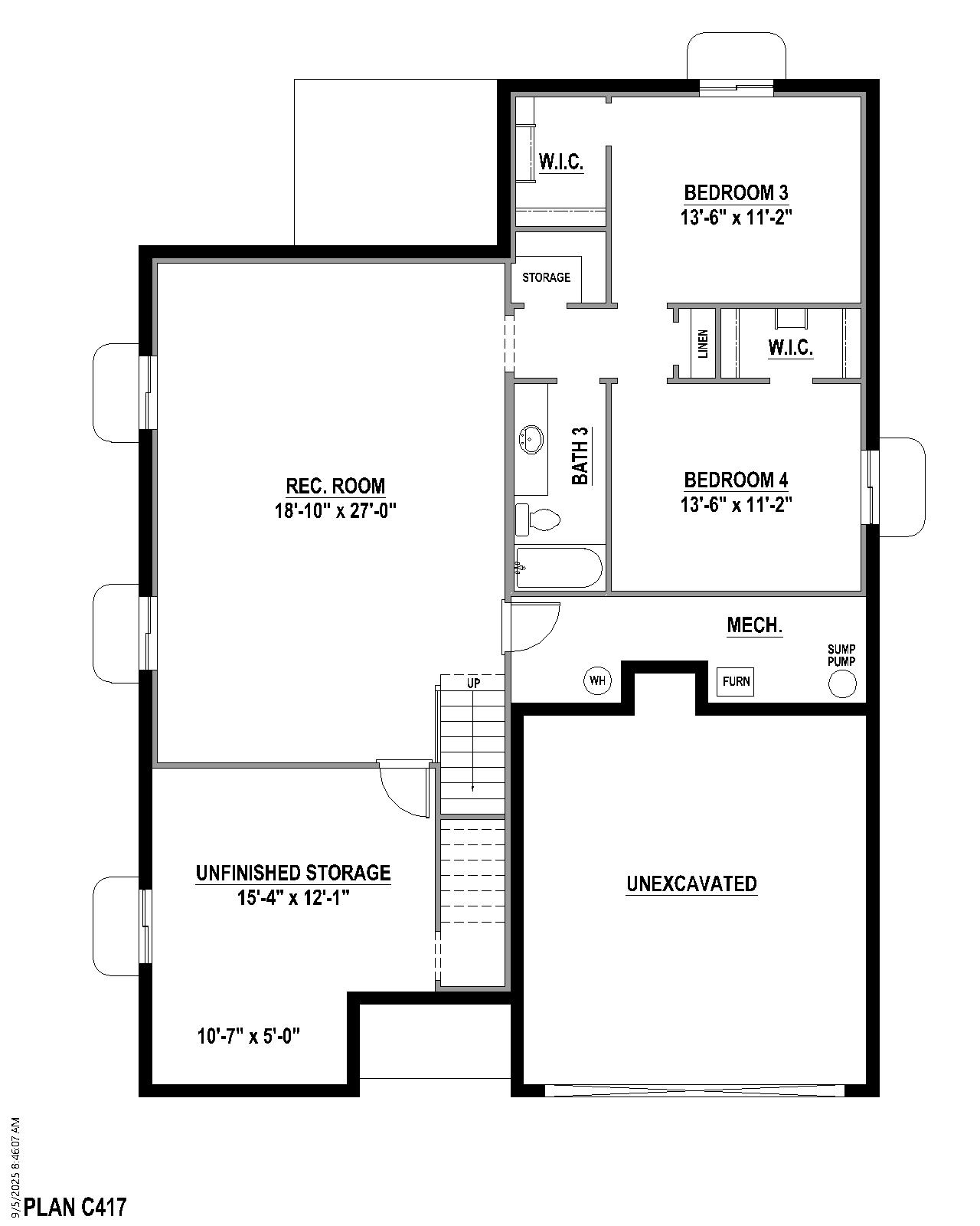 Plan C417 Base Bed. 8720 San Diego Way, Colorado Springs, CO