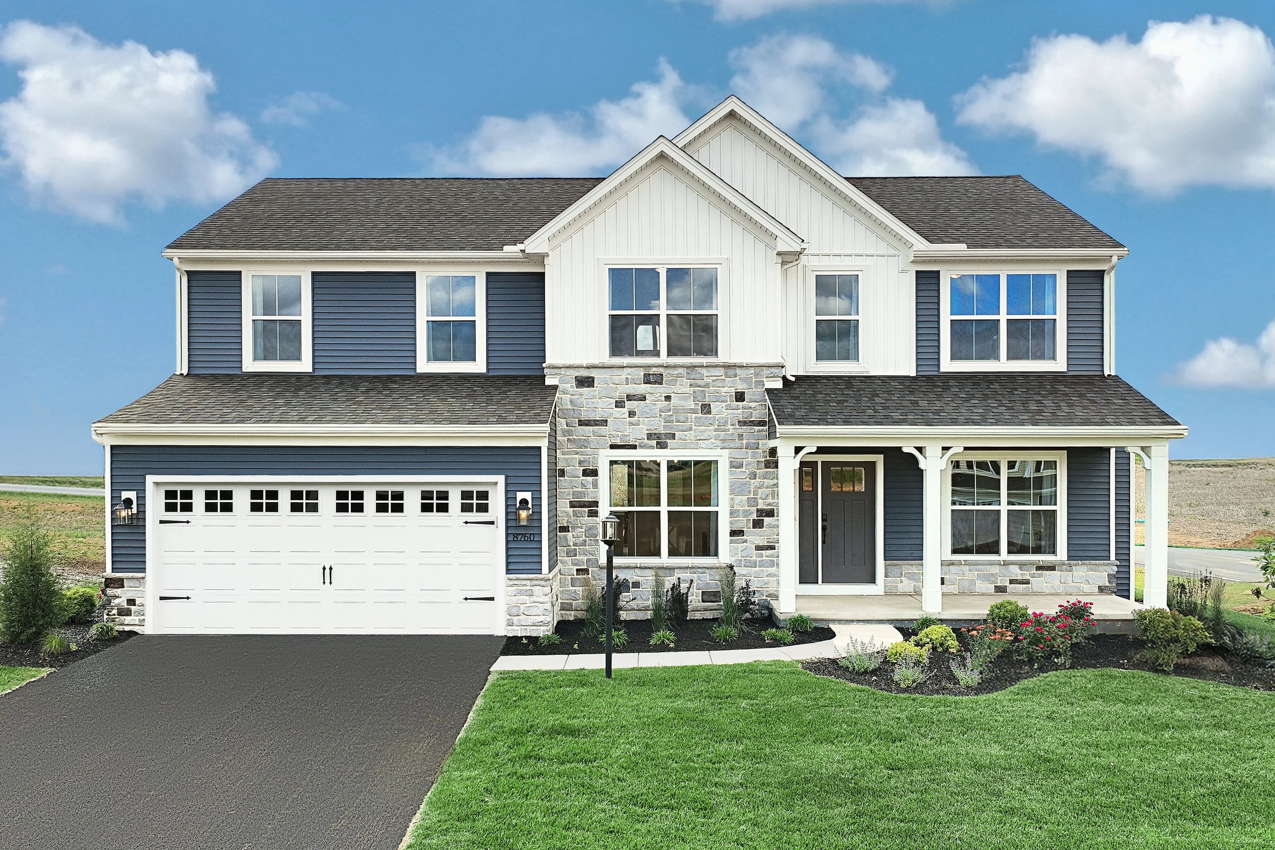 Berks Homes Beacon Pointe Floorplan - Two Story Home Exterior