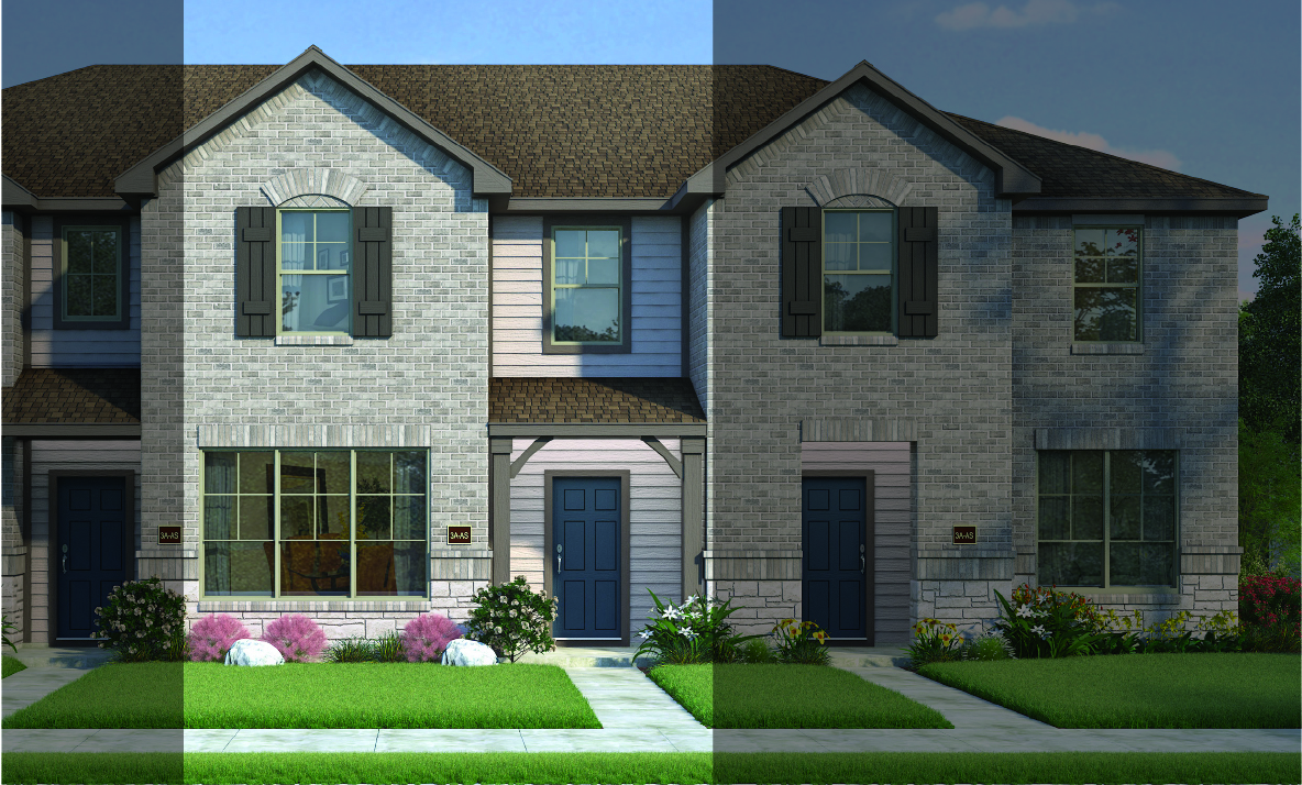 Travis with Elevation 3A Stone Exterior 2023 Townhomes