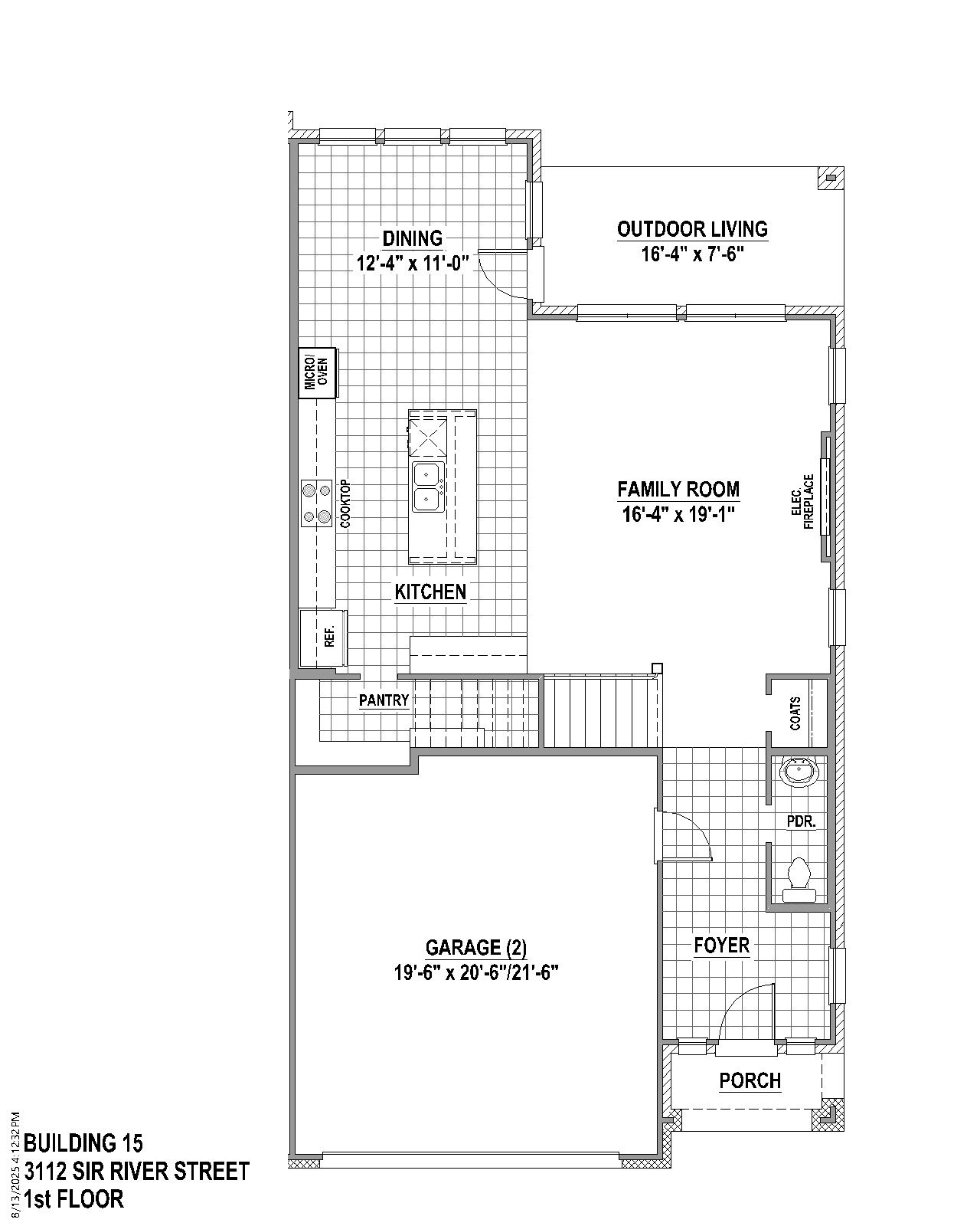 Castle Hills Northpointe Townhomes floor plan drawing