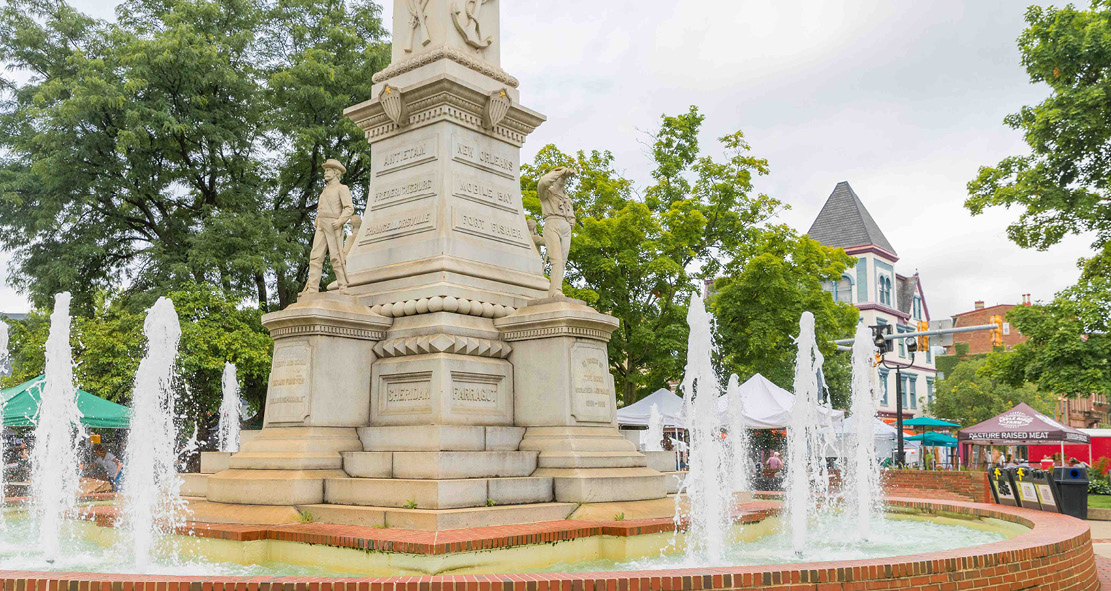 Downtown historic Easton PA offers plenty of shopping and dining for active adults and seniors.