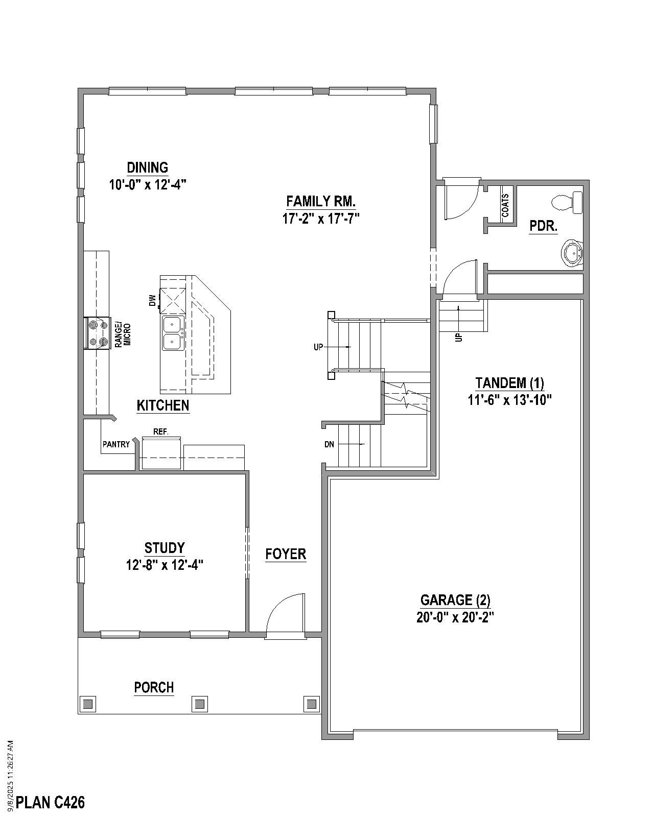 Plan C426 1st Floor. 8702 Long Beach Terrace, Colorado Springs, CO
