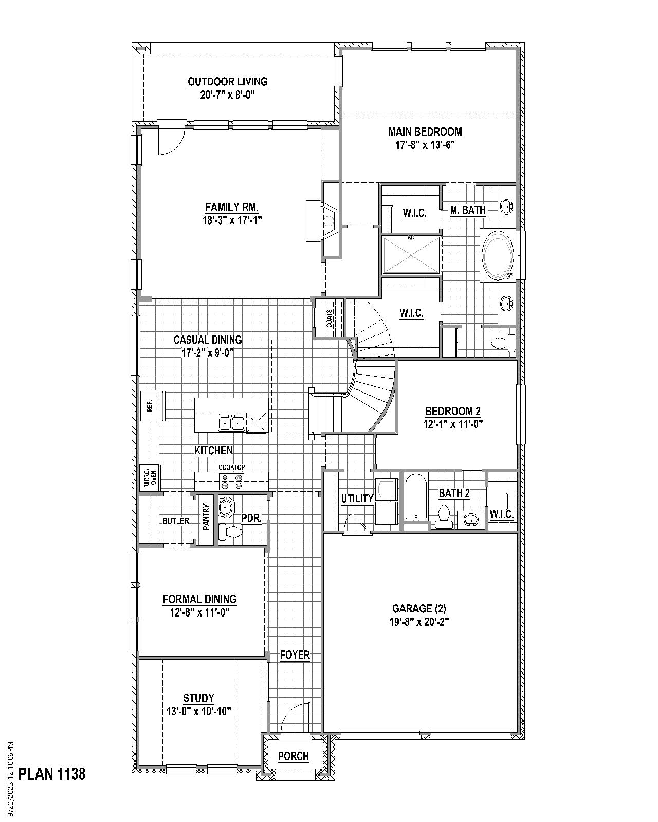 Plan 1138 floor plan drawing