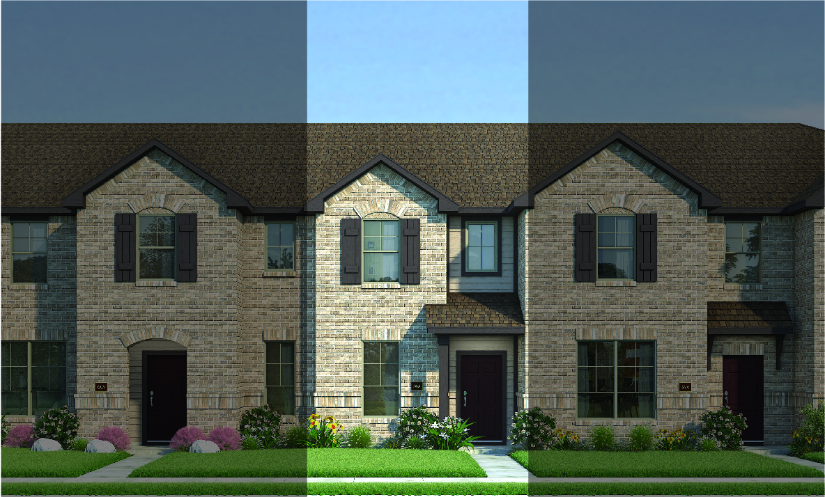 Crockett with Elevation 5A Brick Exterior 2023 Townhomes