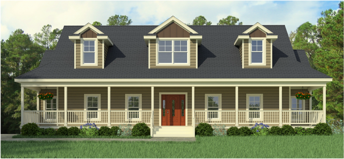 Cape Cod Modular Home � Greenbier Floorplan for a Classic Wrapped Porch and Other Prominent Features - Lewisburg, WV