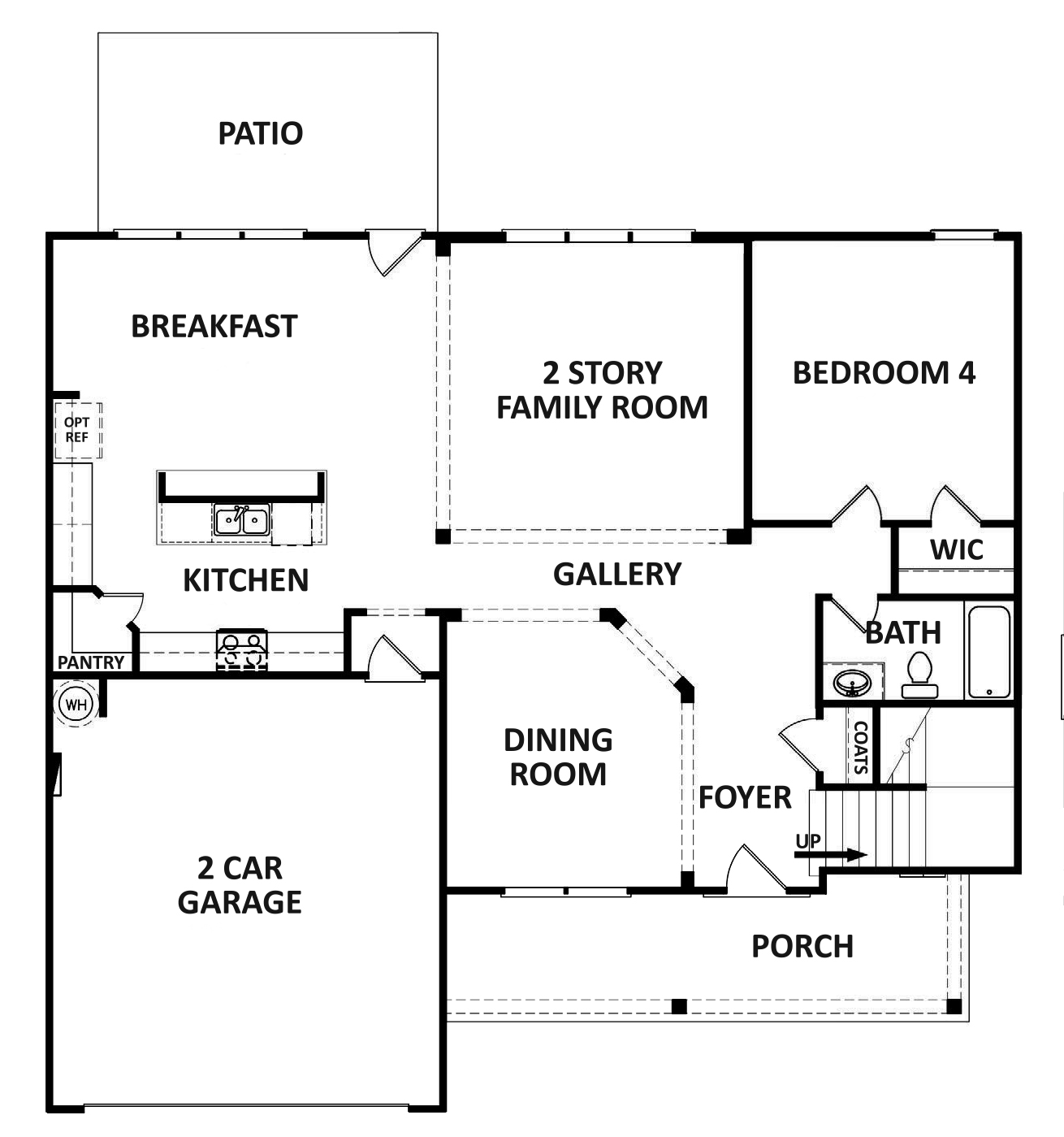 The Hayden Front Entry Floor Plan Reliant Homes