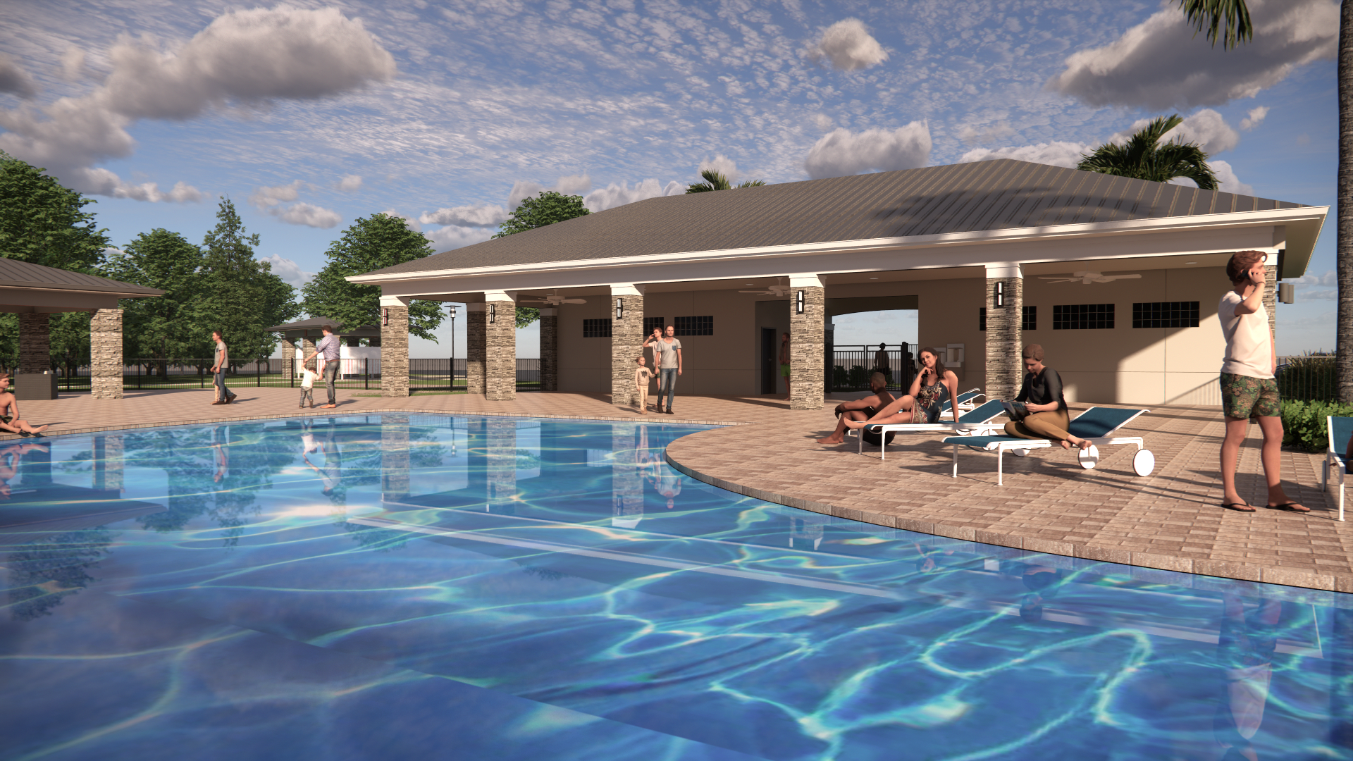 Trinity Gardens new home community in DeLand, Florida by Trinity Family Builders, featuring spacious energy-efficient homes, resort-style pool and cabana, dog park, playground, walking trails, and conservation wetlands. Conveniently located near Downtown DeLand, Orlando, and New Smyrna Beach, Trinity Gardens offers modern floor plans, luxury features, and family-friendly amenities.
