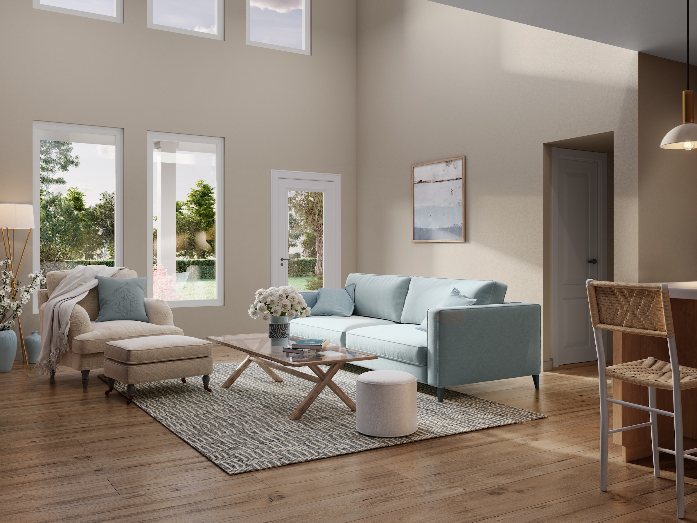 Cedar Floorplan Interior Family Room Rendering