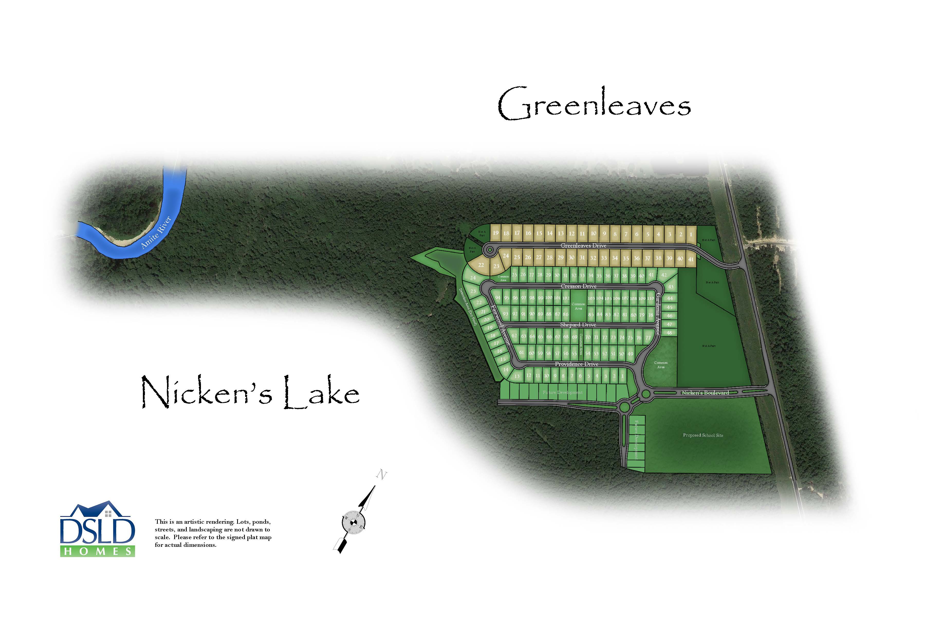 Nickens Lake DSLD Homes New Homes in Denham Springs LA