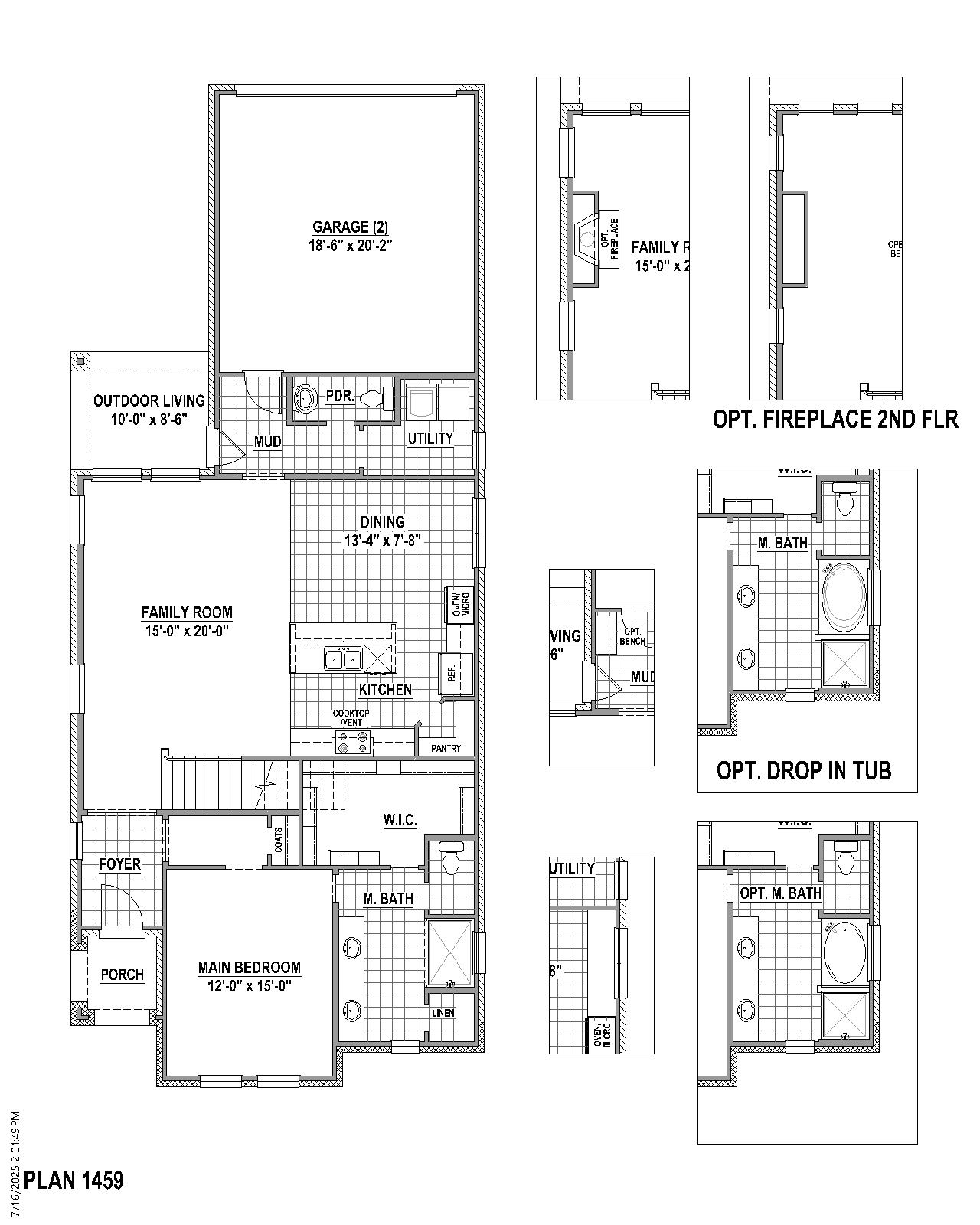Plan 1459 floor plan drawing