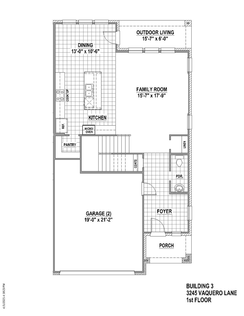 TH Building 3 Unit 2 ML floor plan drawing