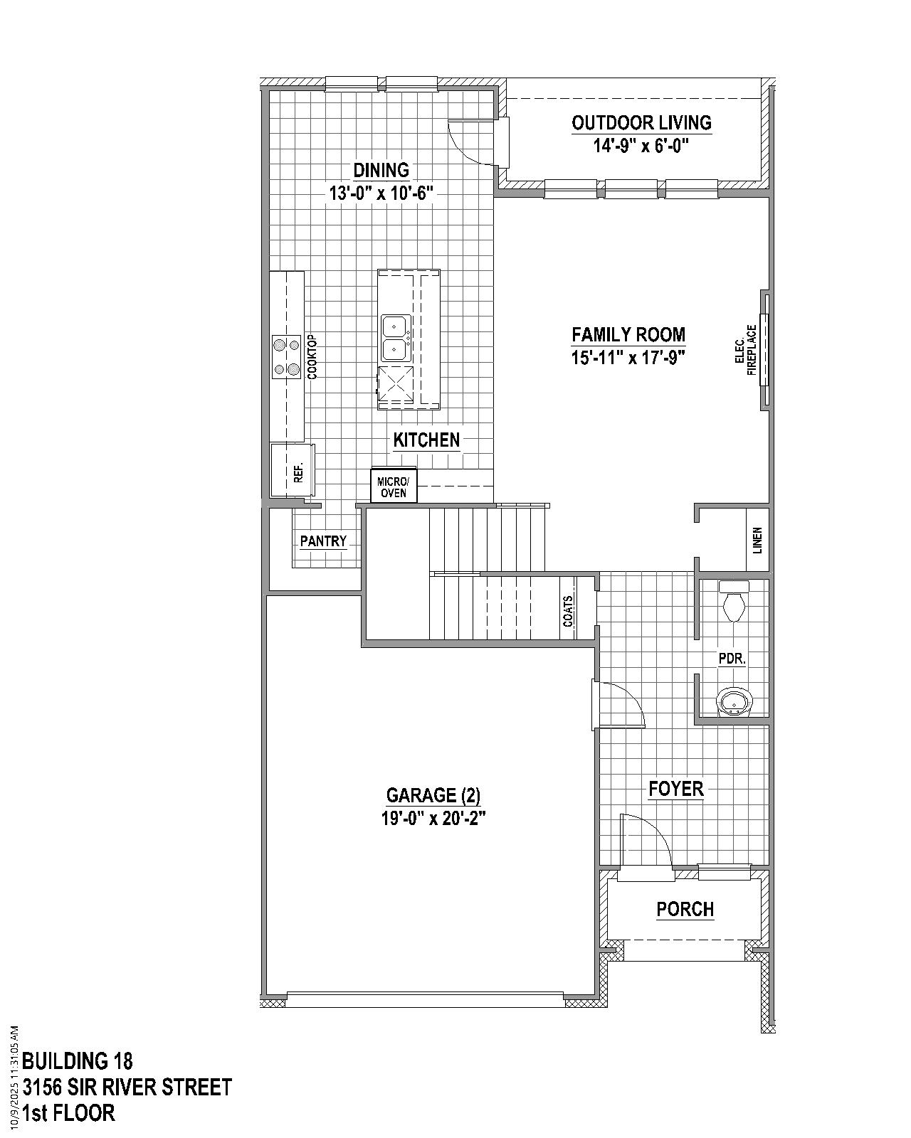 TH Building 18 Unit 2 W floor plan drawing