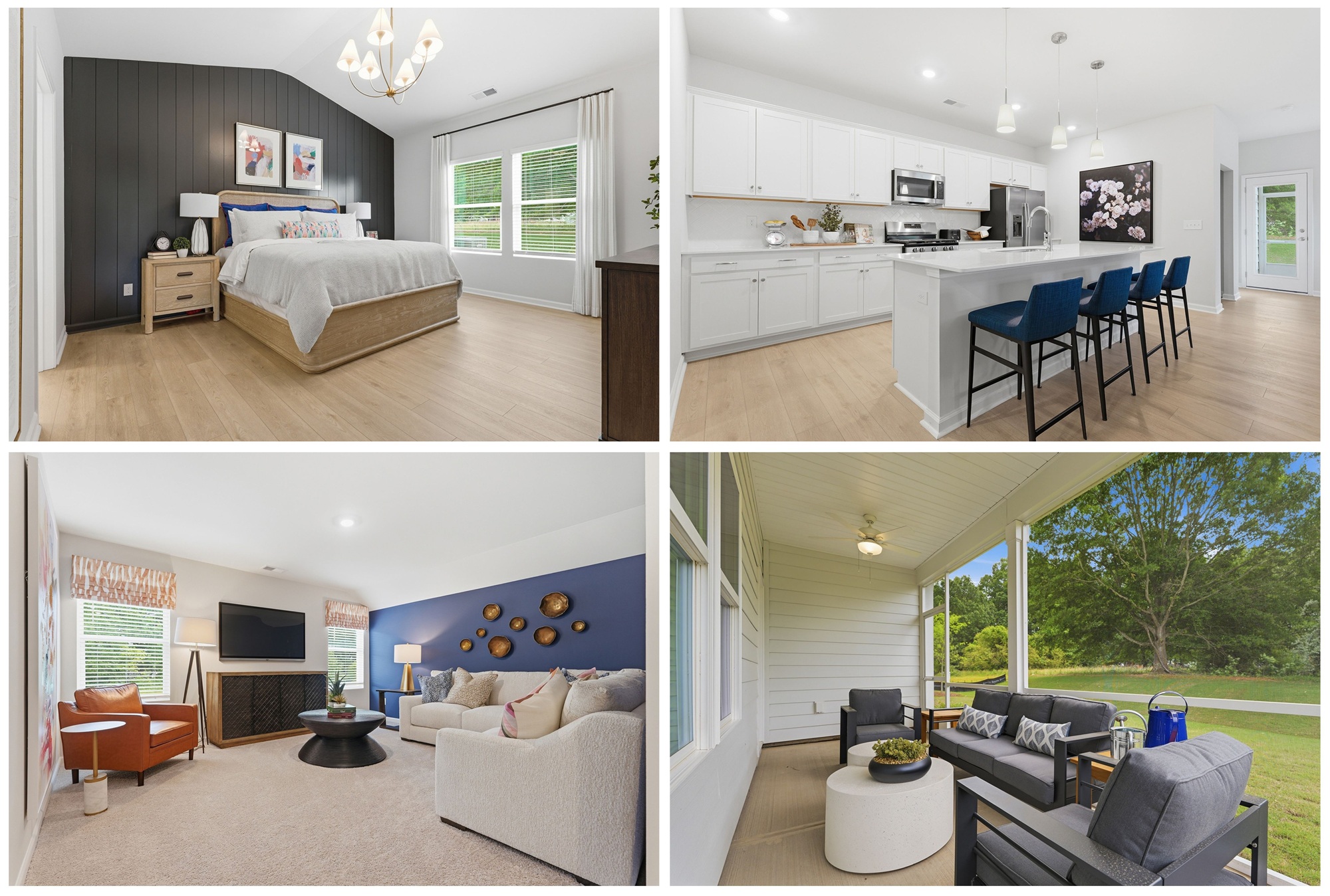 Interior photos of Willowbrook model home.