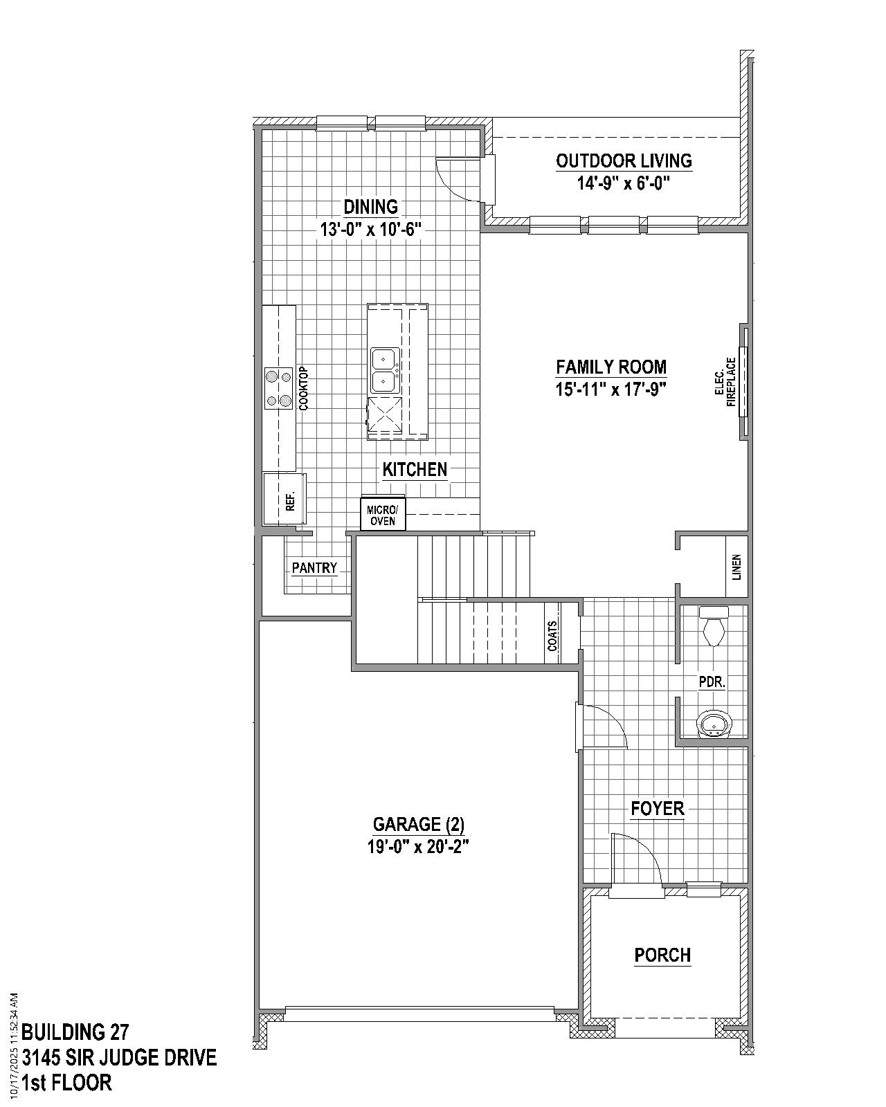TH Building 27 Unit 2 W floor plan drawing